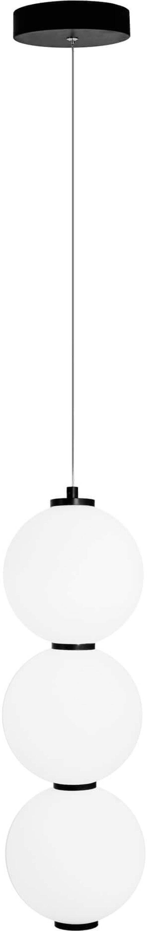 MaxLight Tama Pendelleuchte 1x23 W schwarz-milchig P0470