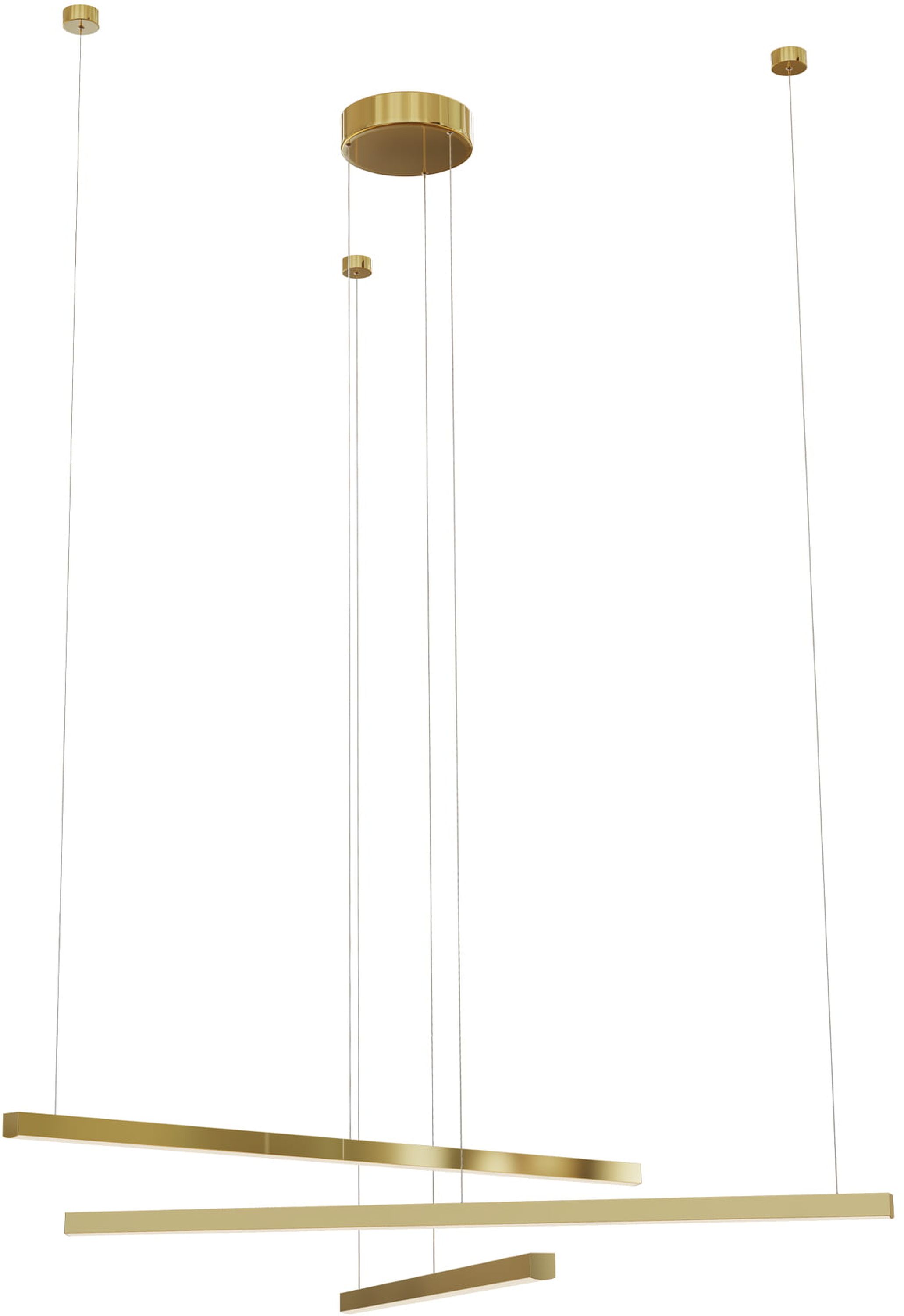 MaxLight Trio Pendelleuchte 3x12 W gold P0474D