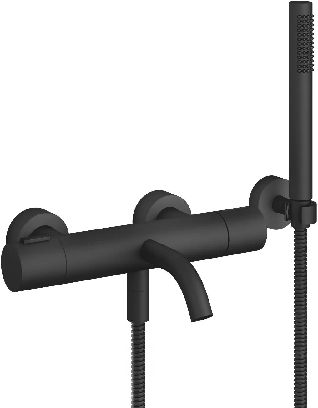 Dornbracht Meta Badewannen- und Duscharmatur Wandmontage mit Thermostat schwarz 34234979-33
