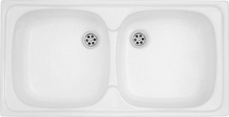 Polimat waschbecken aus acryl 80x40 cm weiß 00582