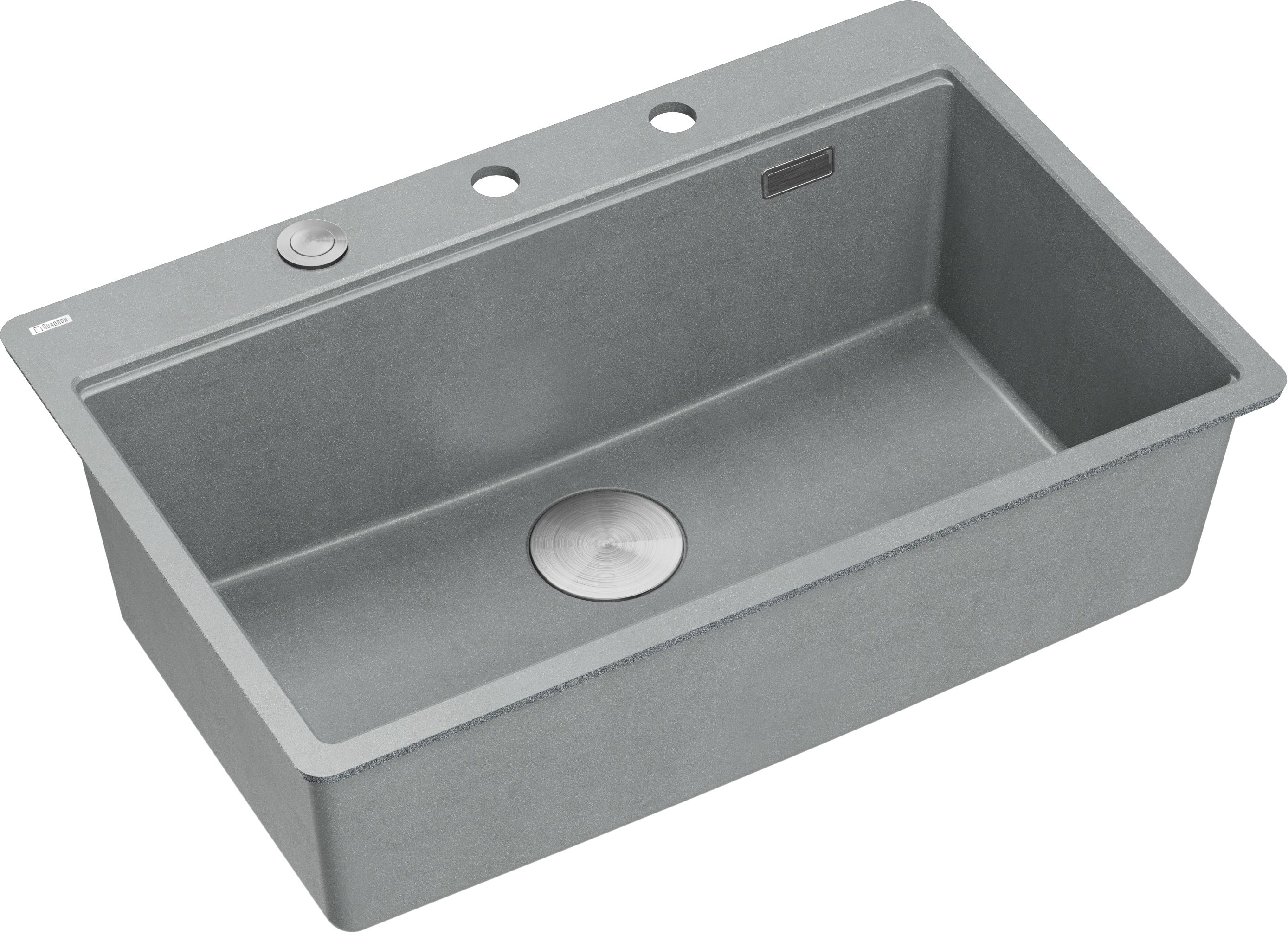 Quadron Marc GraniteQ-Spüle 75x49 cm grau/graphit/onyx HQM7650U5_FM_BS