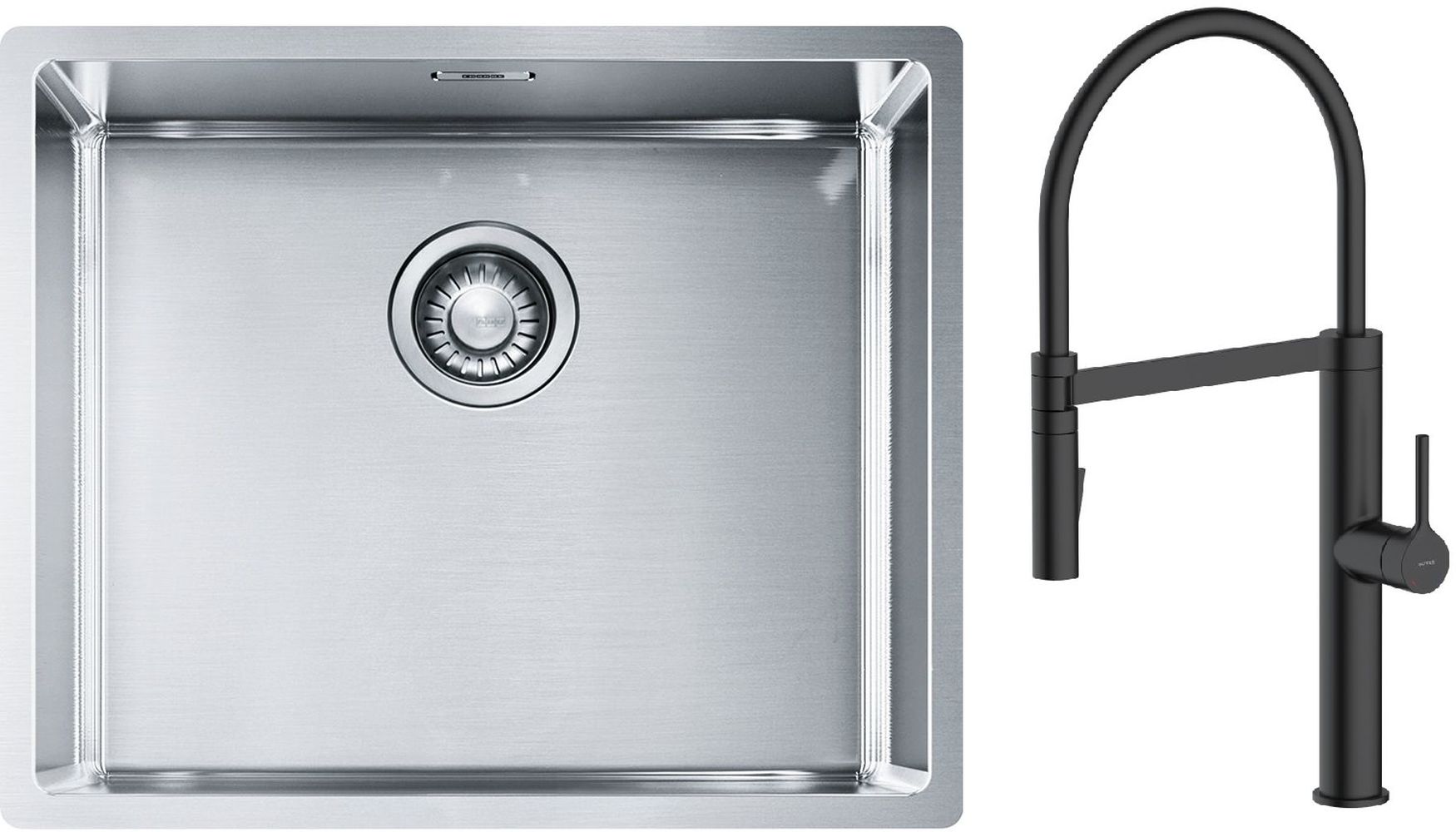 Set Stahlspüle Franke Box 127.0453.656, Küchenarmatur Oltens Borga 35207300