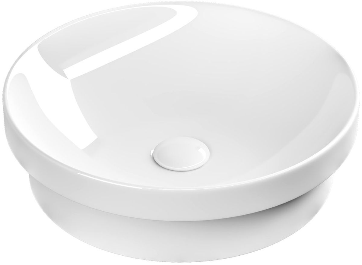 Sapho Waschbecken 43x43 cm rund Einbauwaschbecken weiß 3041