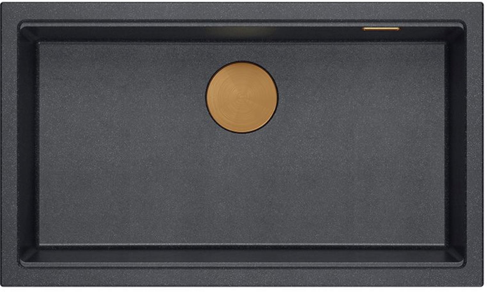 Quadron Logan graniteq-spüle 76x45 cm schwarz-anthrazit HQD7644U8PVDC1U