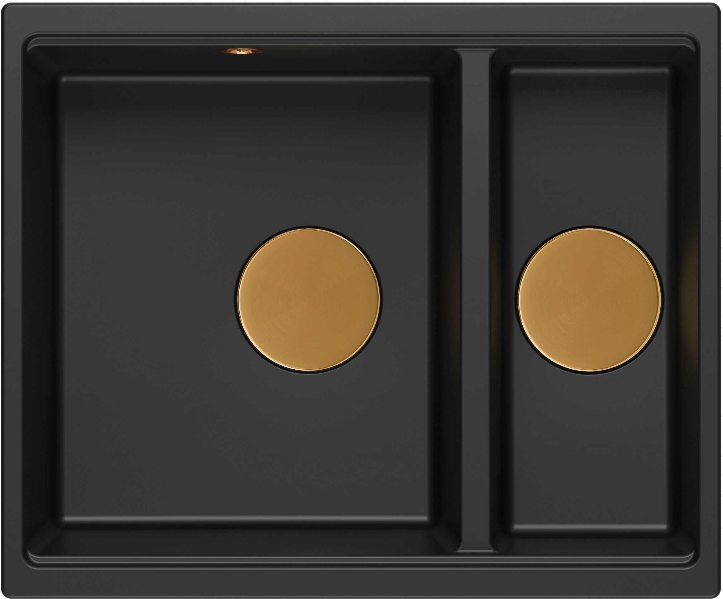 Quadron Logan graniteq-spüle 55x46 cm schwarz HCQL5646U7-C1_U