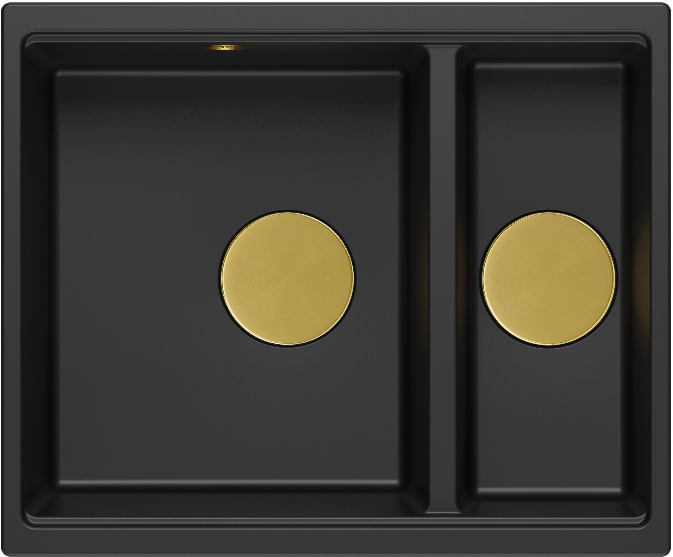 Quadron Logan graniteq-spüle 55x46 cm schwarz HCQL5646U7-G1_U