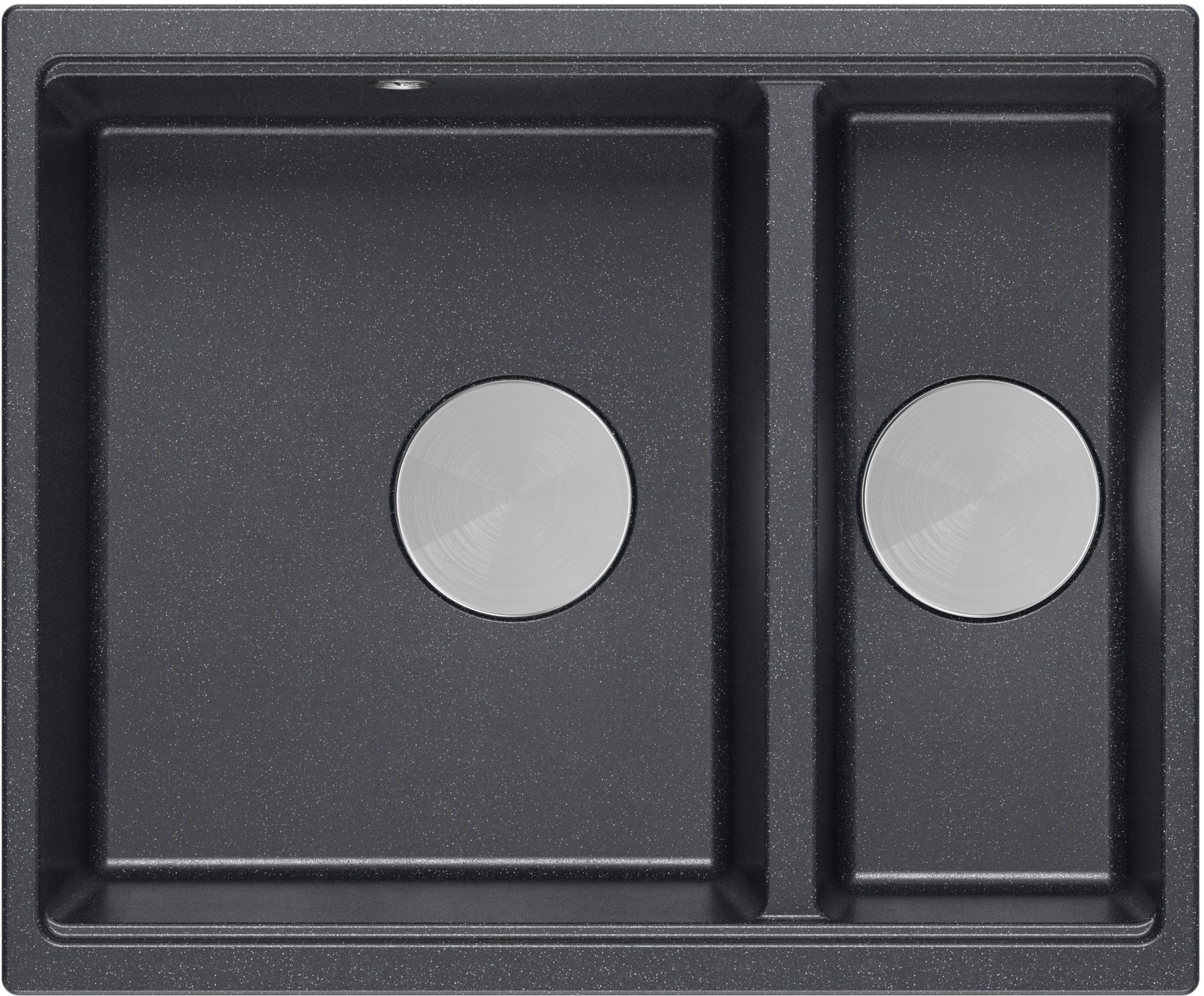 Quadron Logan graniteq-spüle 55x46 cm schwarz-grau/graphit/onyx HCQL5646U8-BS_U