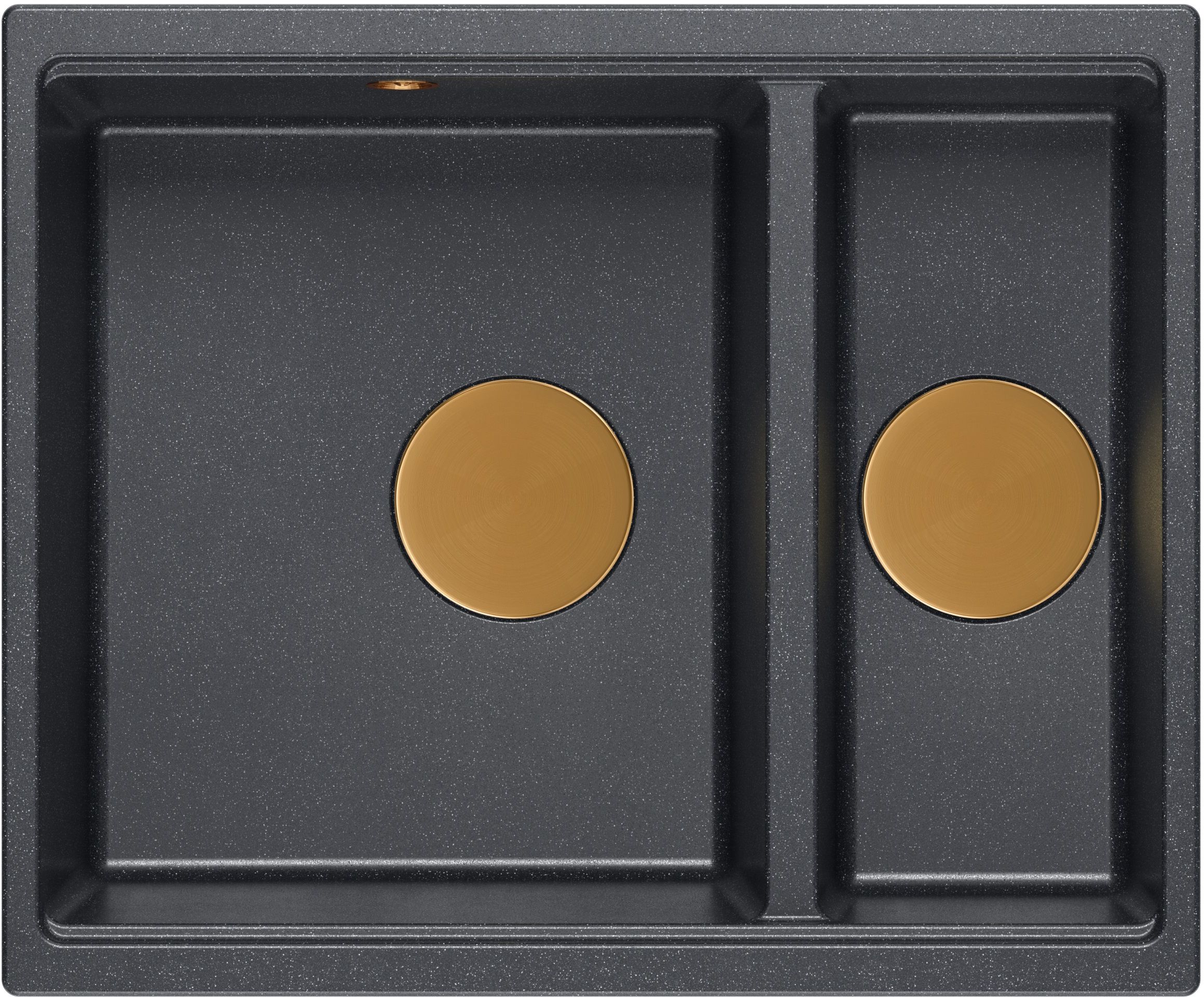 Quadron Logan graniteq-spüle 55x46 cm schwarz-grau/graphit/onyx HCQL5646U8-C1_U