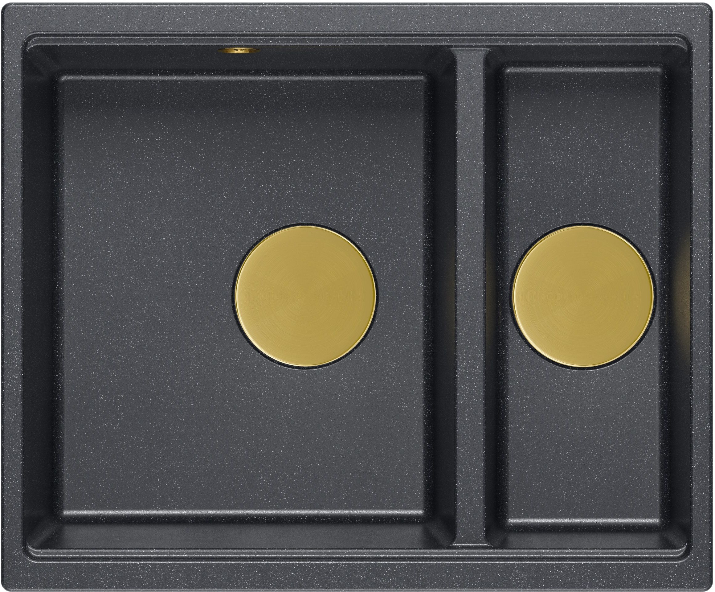 Quadron Logan graniteq-spüle 55x46 cm schwarz HCQL5646U8-G1_U