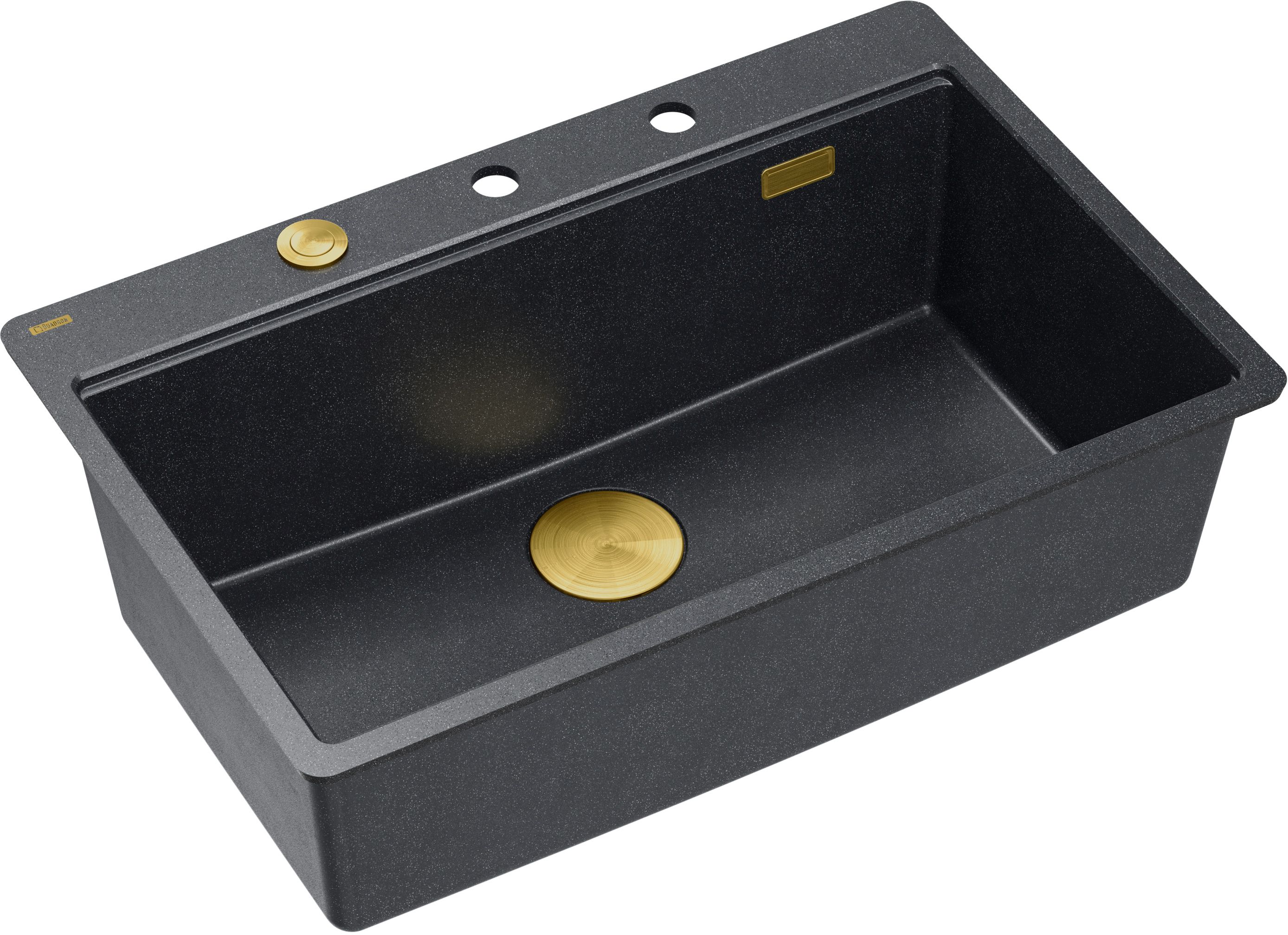 Quadron Marc GraniteQ-Spüle 75x49 cm schwarz HQM7650U8_FM_PVDG1
