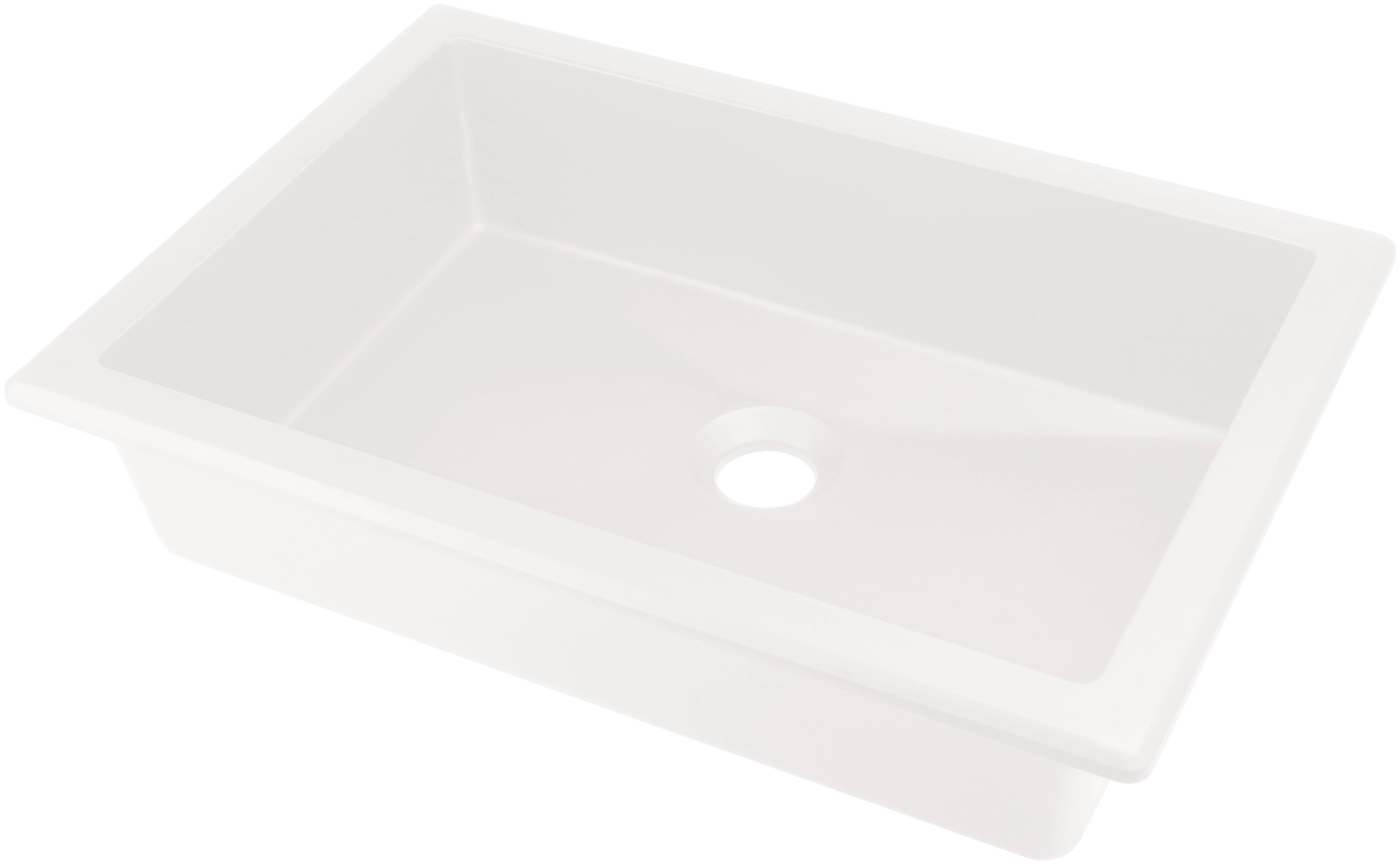 Deante Correo Waschbecken 50x35 cm rechteckig Einbauwaschbecken-Unterbauwaschbecken weiß CQR_AU5U