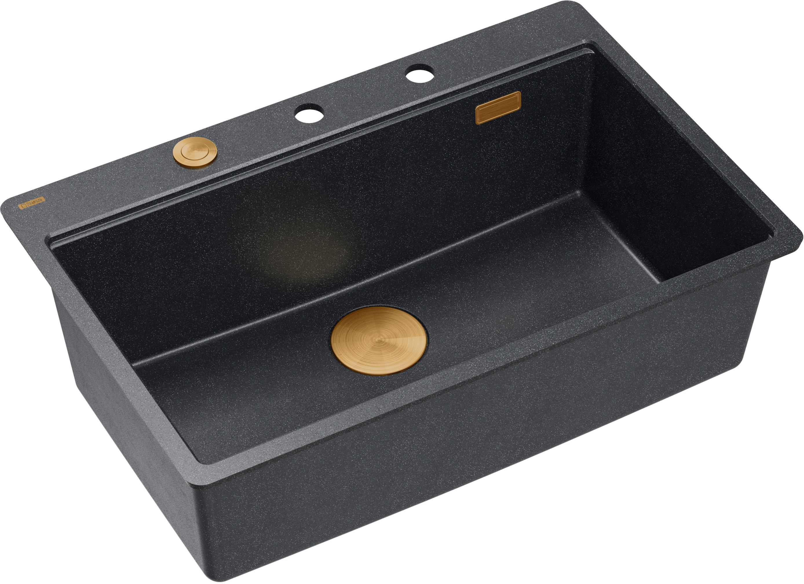 Quadron Marc GraniteQ-Spüle 75x49 cm schwarz HQM7650U8_FM_PVDC1