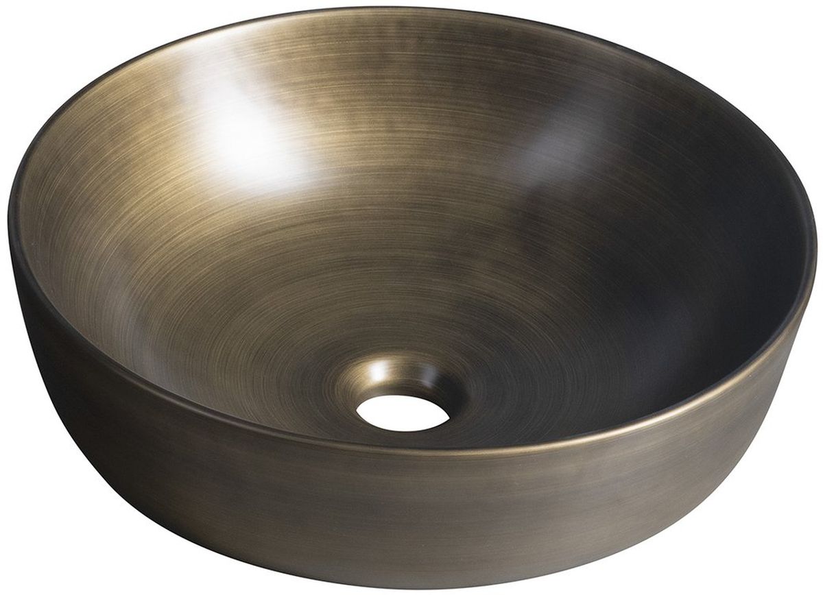 Sapho Priori Waschbecken 41.5x41.5 cm rund Aufsatzwaschbecken braun/beige PI032