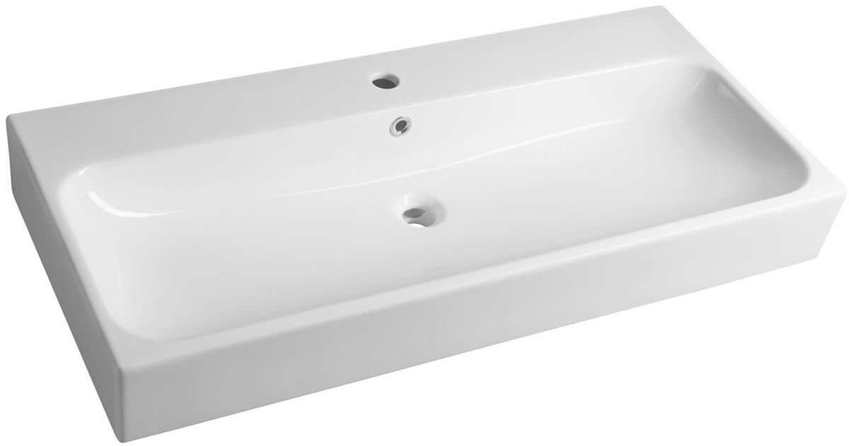 Sapho Toridi Waschbecken 101x46.5 cm rechteckig Klassisch weiß TU0221