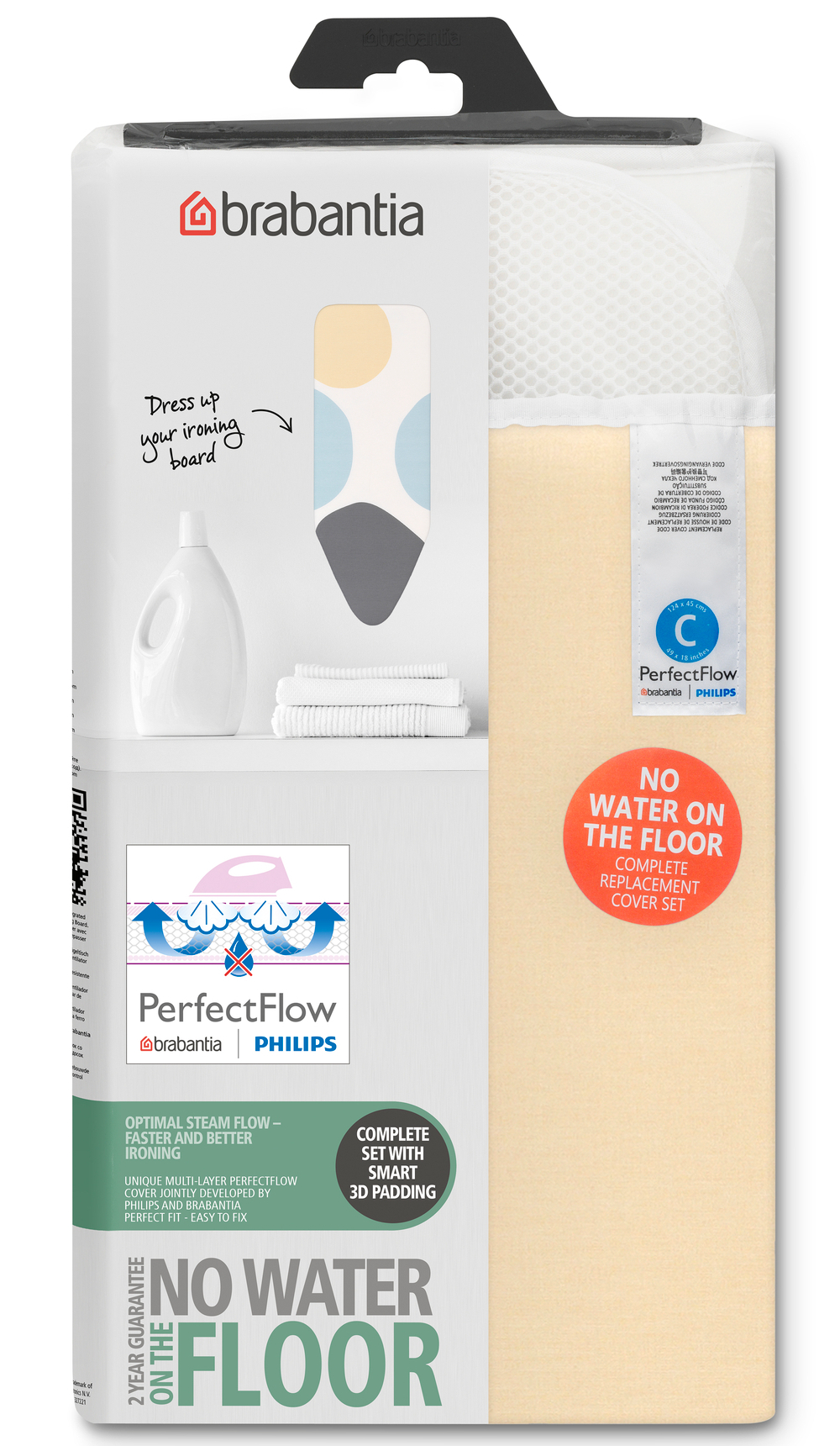 Brabantia PerfectFlow Bügelbrettbezug 124x45 cm 131585