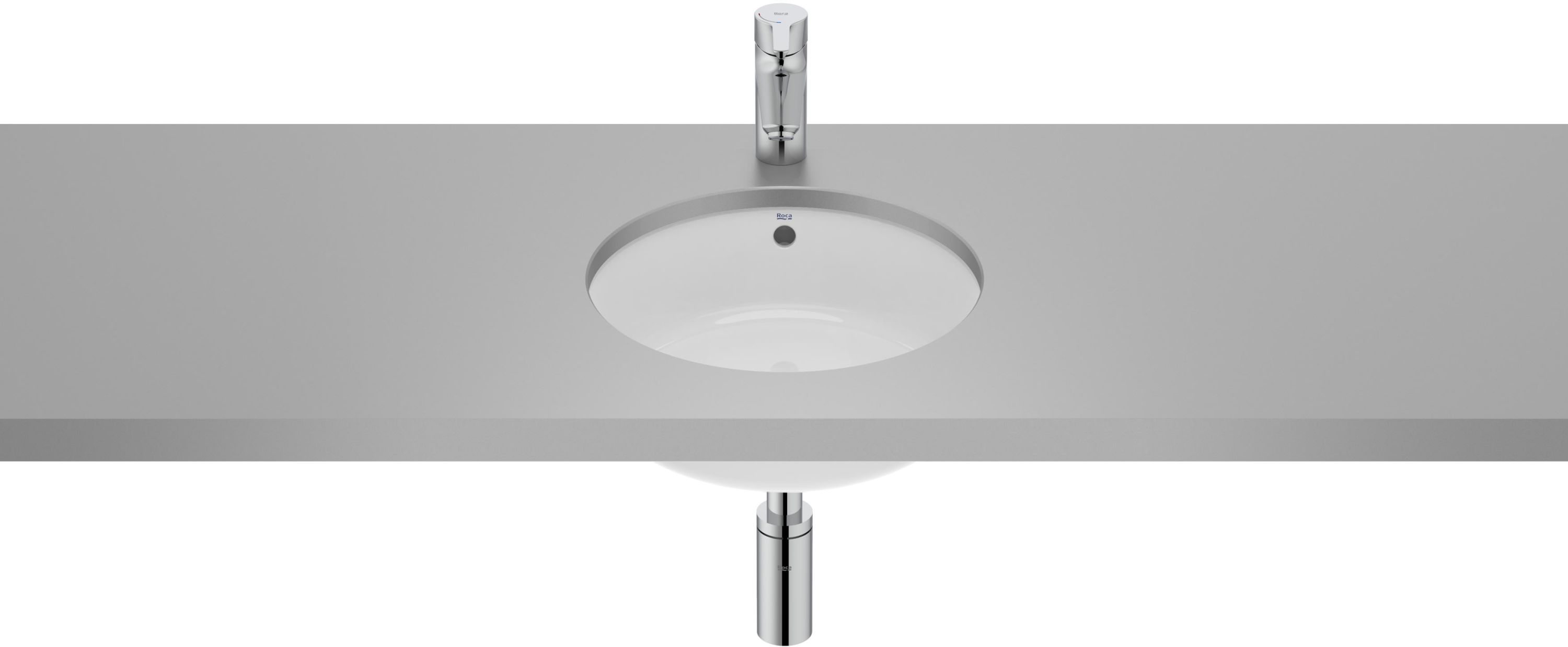 Roca Gap Waschbecken 35x35 cm rund Unterbauwaschbecken weiß A3270YB000