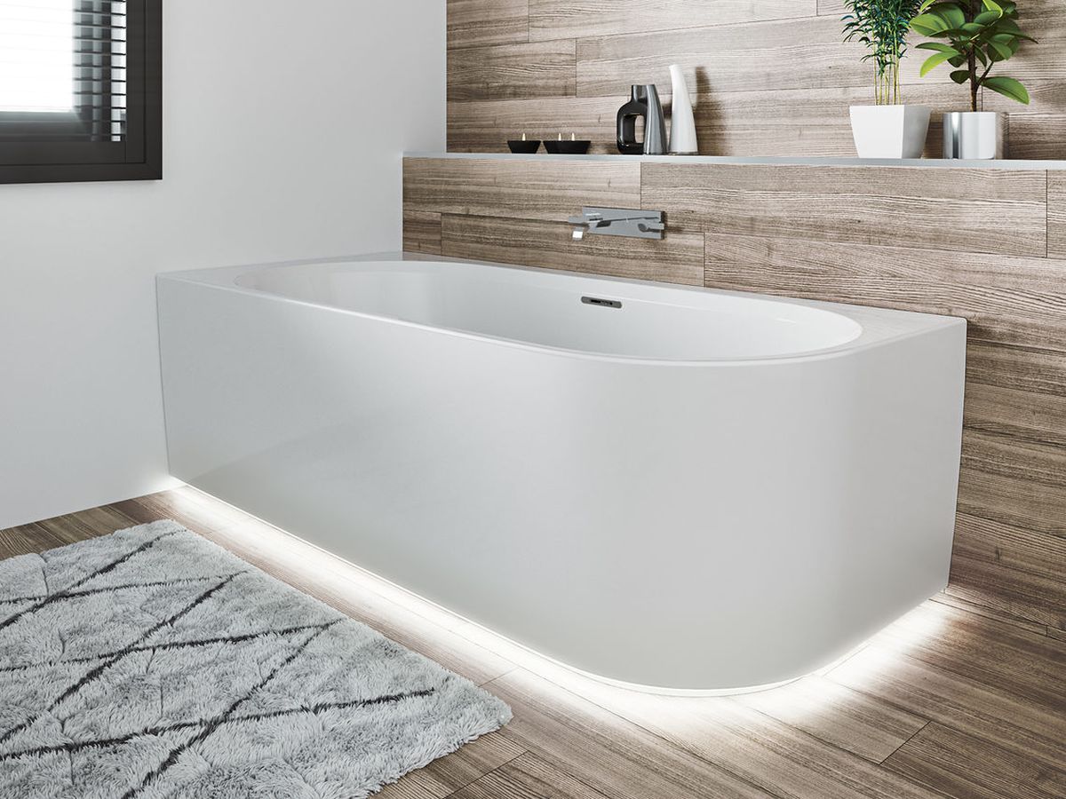 Riho Desire Freistehende Badewanne 184x84 cm rechteckig weiß B087008005