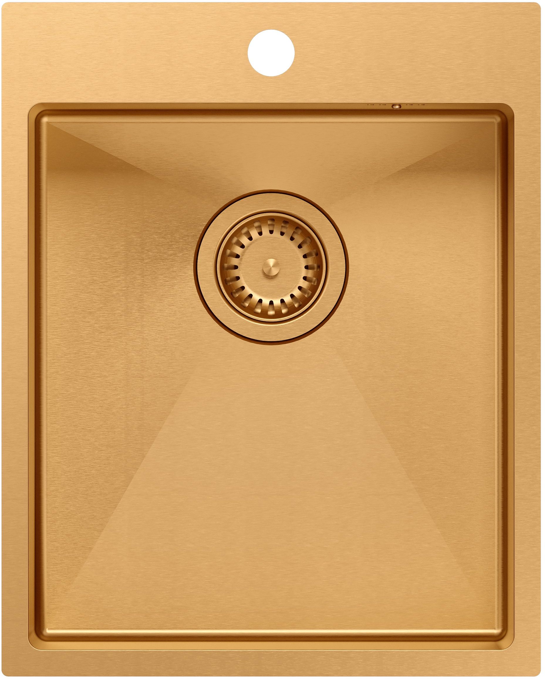 Quadron Russel Stahlspüle mit Siphon 50x40 cm kupfer HB4050PVDBSC1