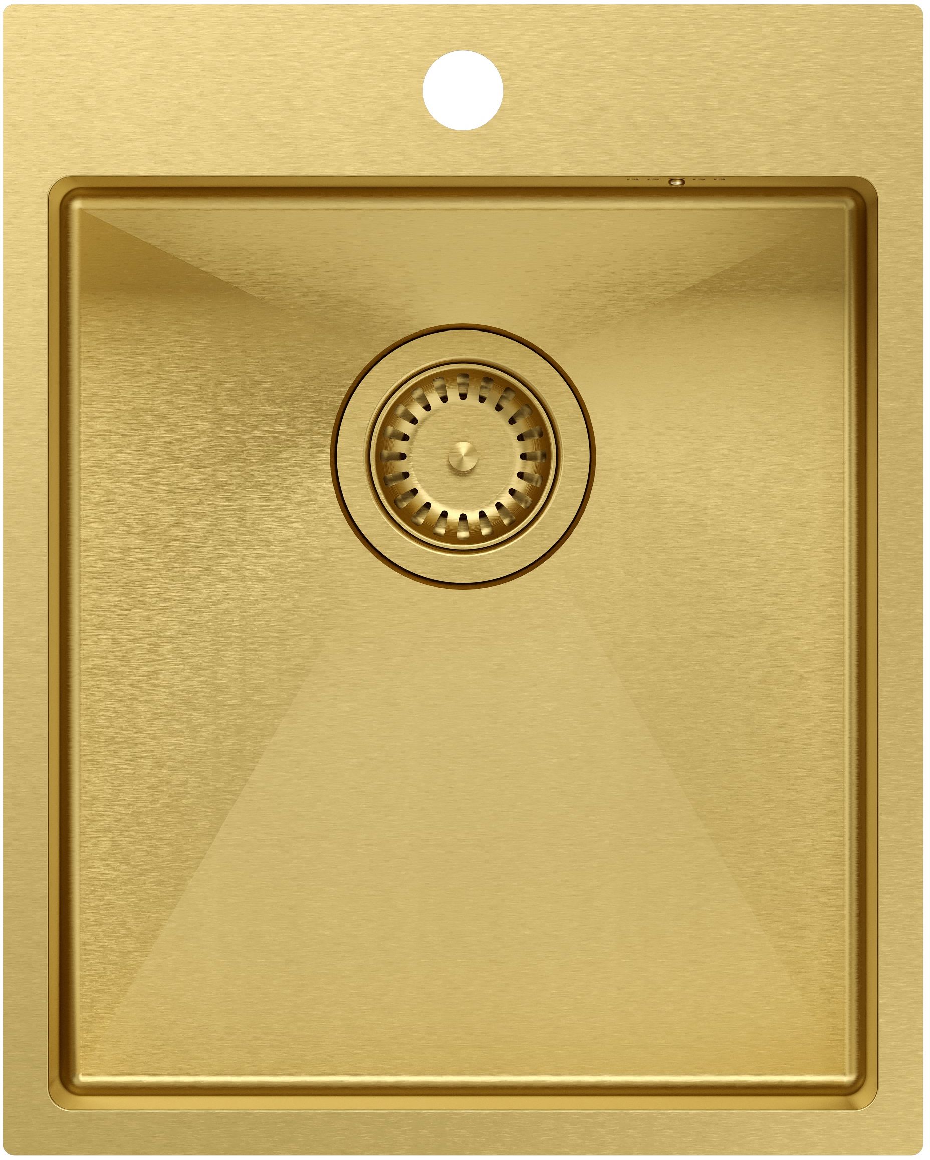 Quadron Russel Stahlspüle mit Siphon 50x40 cm gold HB4050PVDBSG1