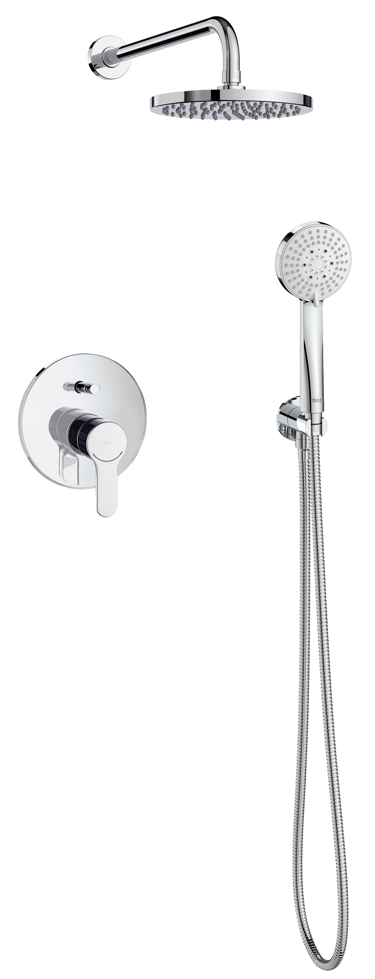 Roca L-20 Duschset Unterputz mit Regenbrause chrom A5D1809C00