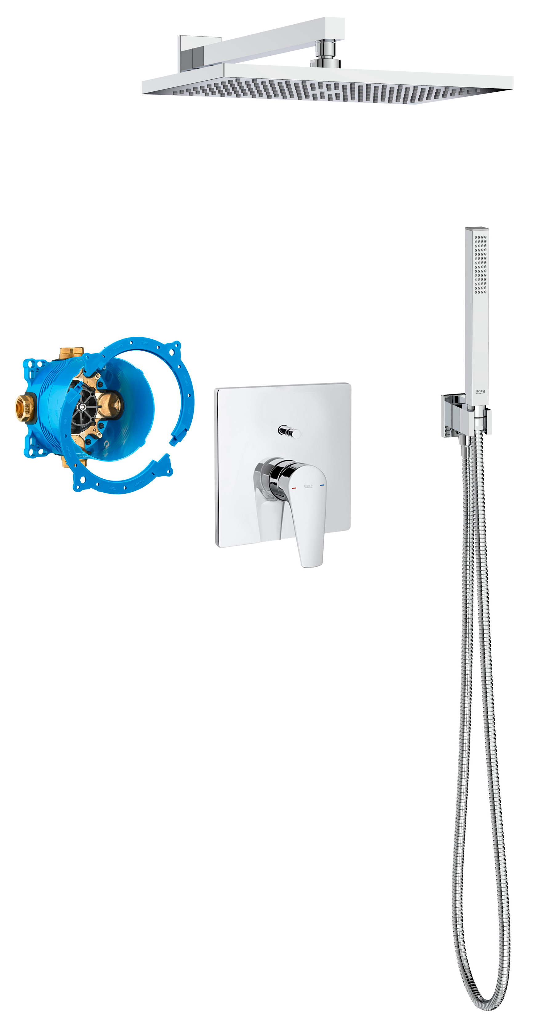 Roca Atlas Duschset Unterputz mit Regenbrause chrom A5D2690C00