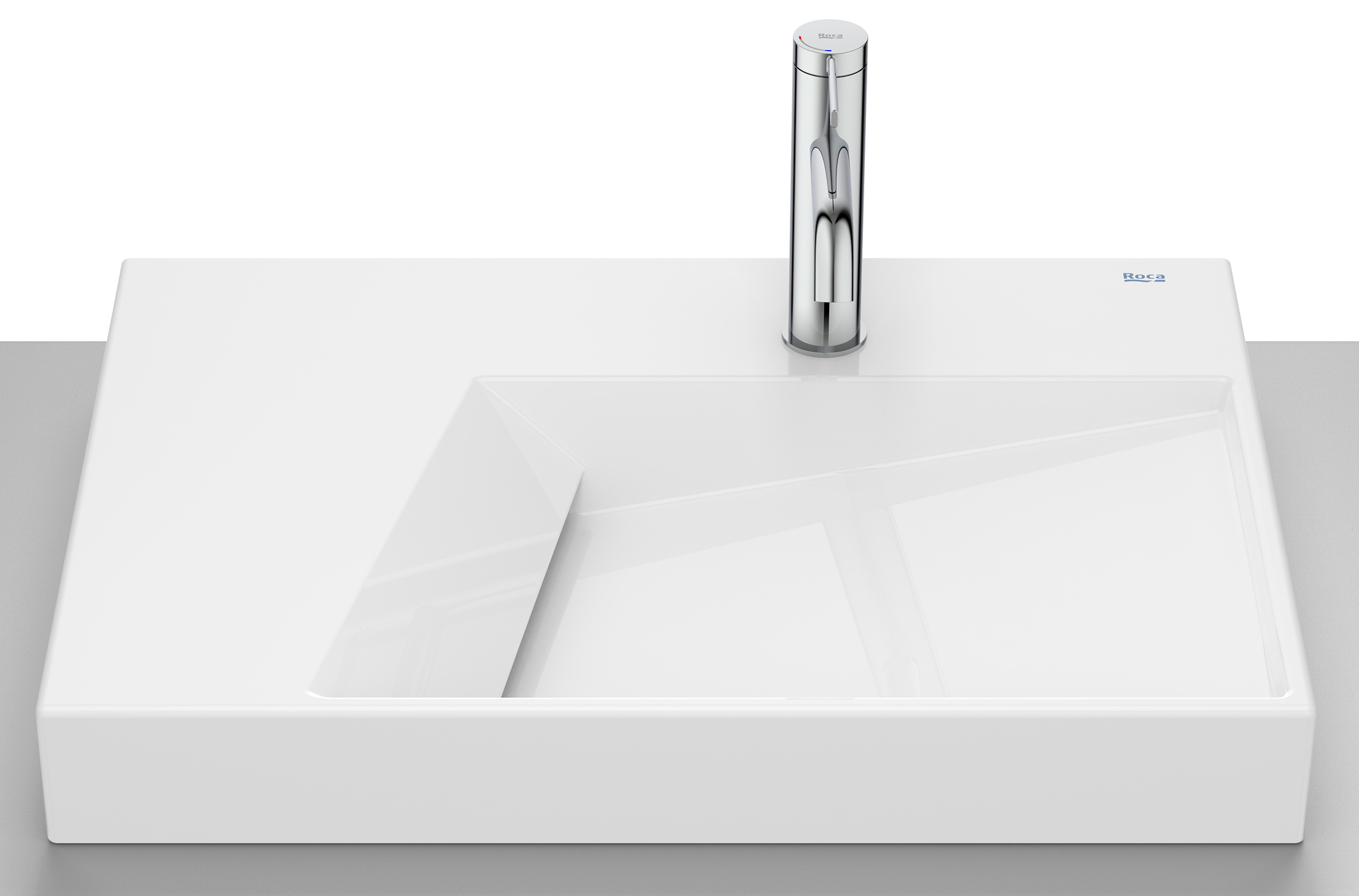 Roca Horizon Waschbecken 60x42 cm Aufsatzwaschbecken weiß A32727600B