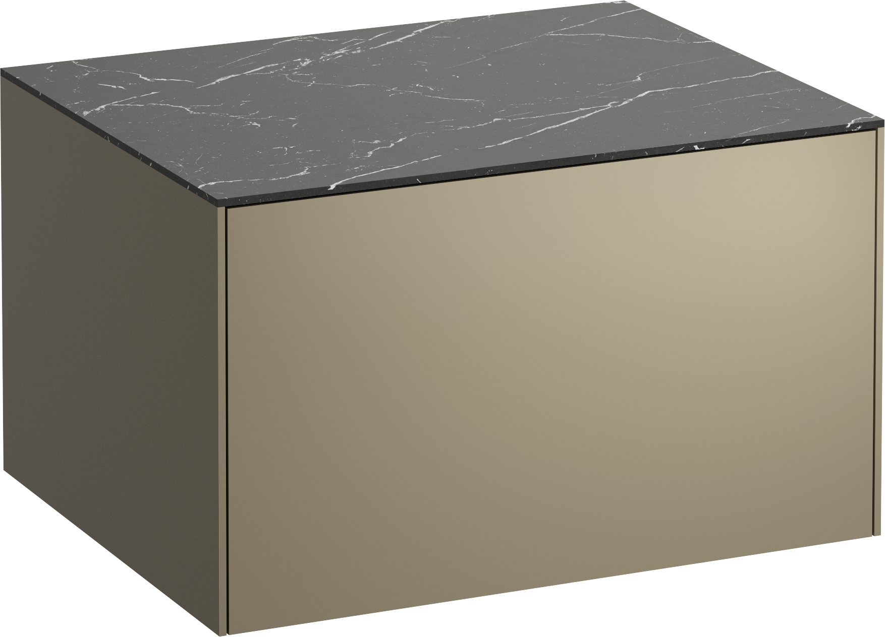 Laufen Sonar Schrank mit Arbeitsplatte 57.7x45.5x34 cm Unterschrank hängend schwarz H4054000341421