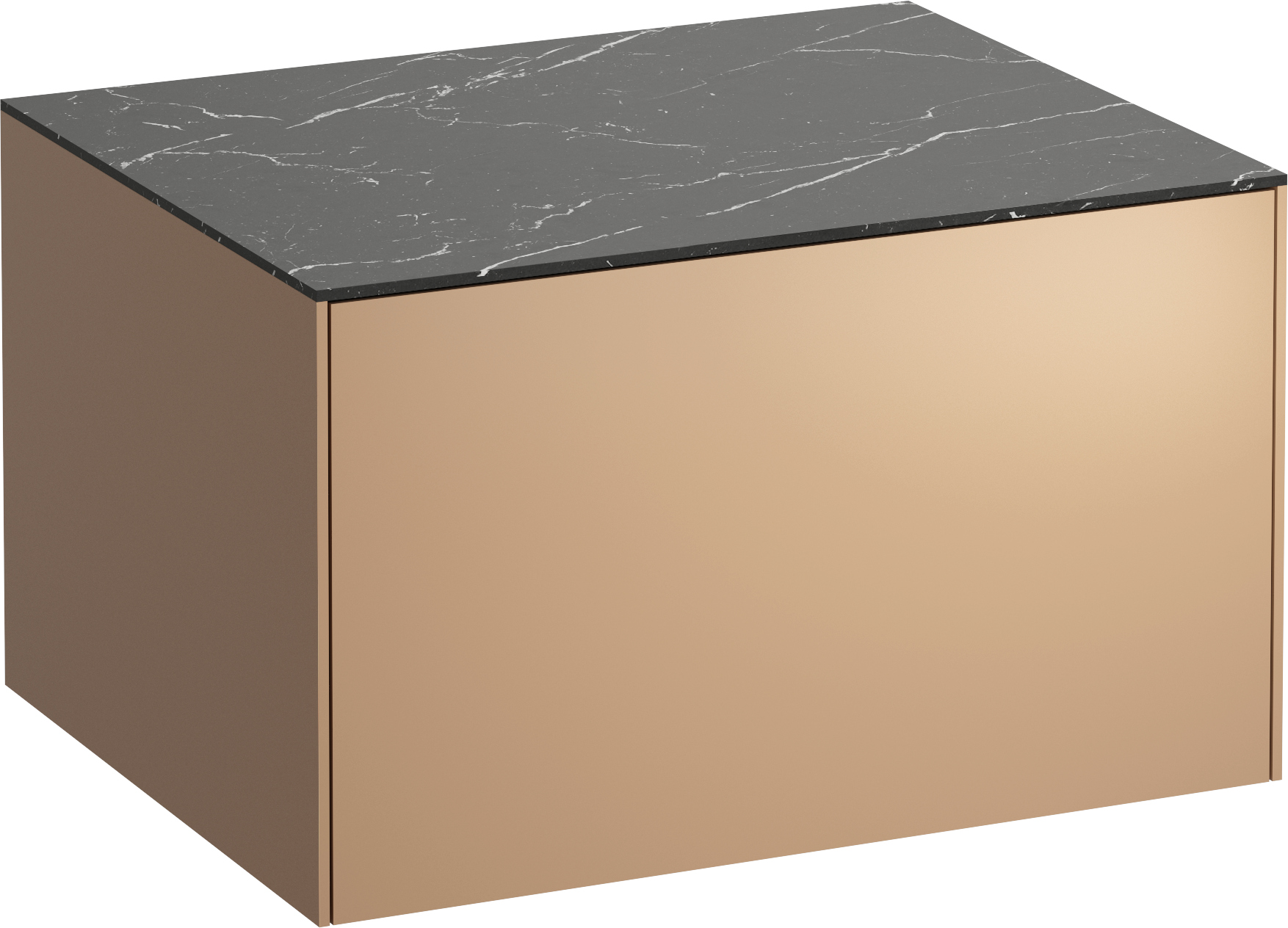 Laufen Sonar Schrank mit Arbeitsplatte 57.5x45.5x34 cm schwarz-kupfer H4054000341411