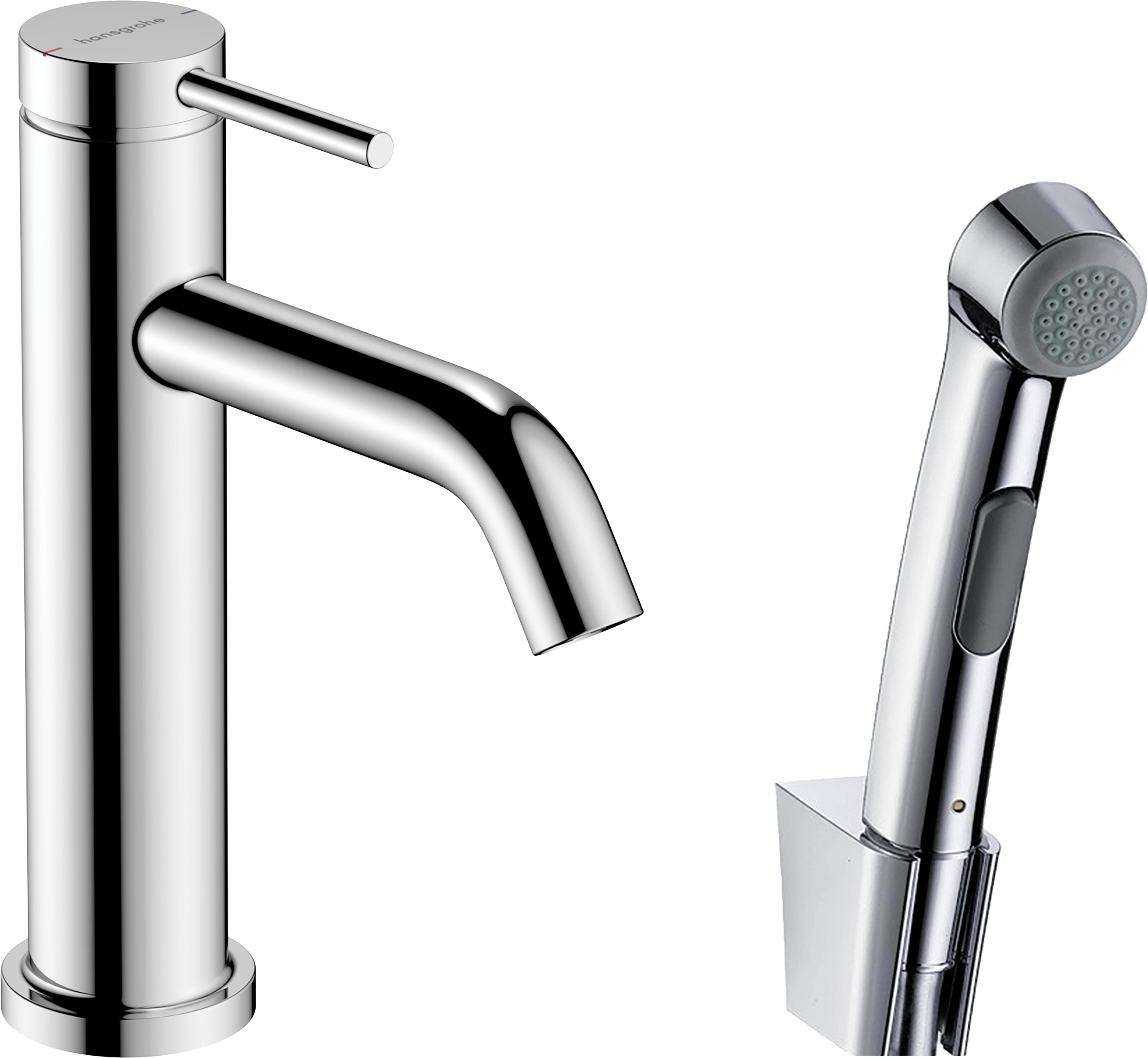 Hansgrohe Tecturis S Waschtischarmatur mit Bidet-Duschkopf Stehend chrom 73211000