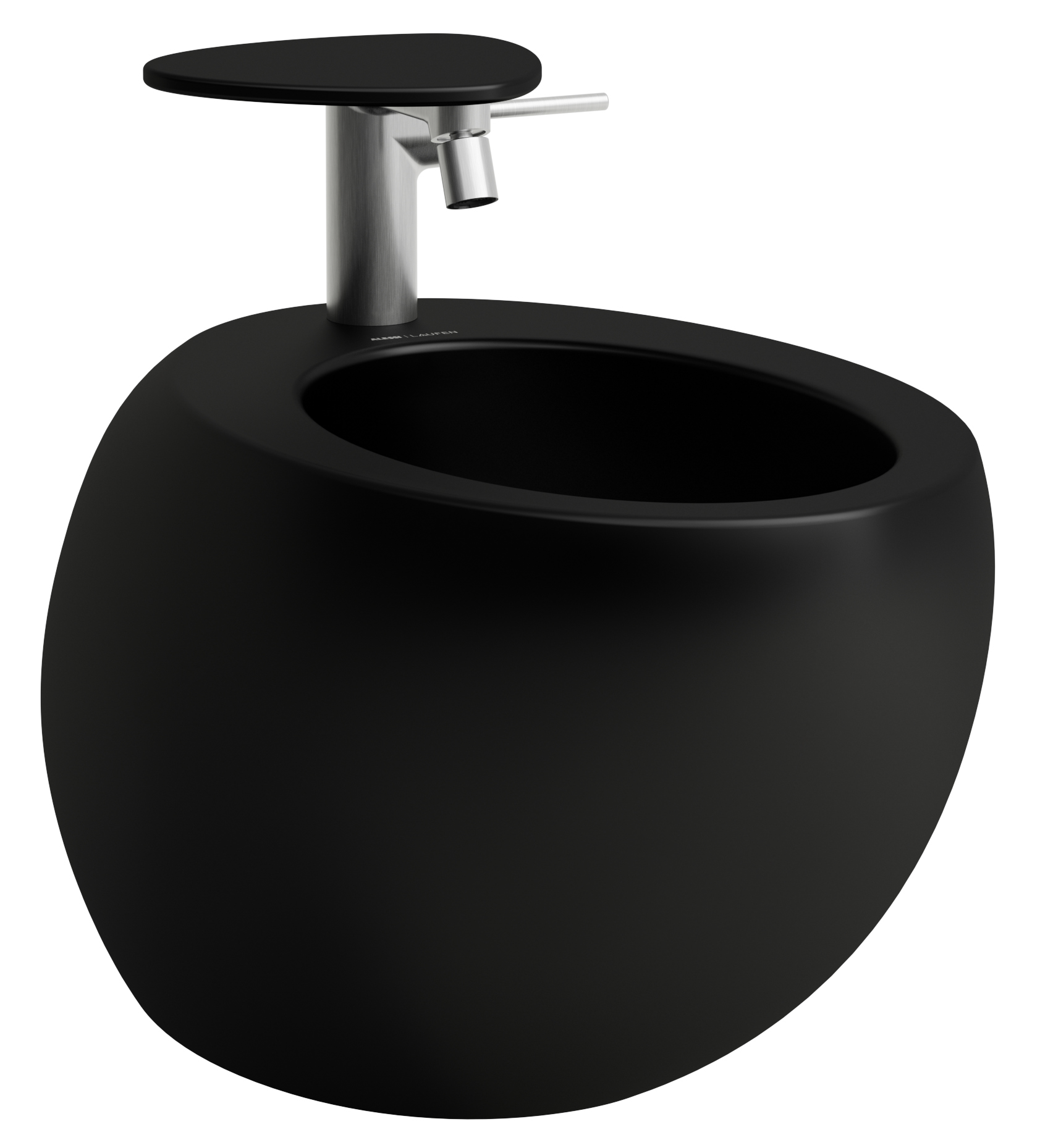 Laufen Il Bagno Alessi Bidet hängend schwarz H8309717163041