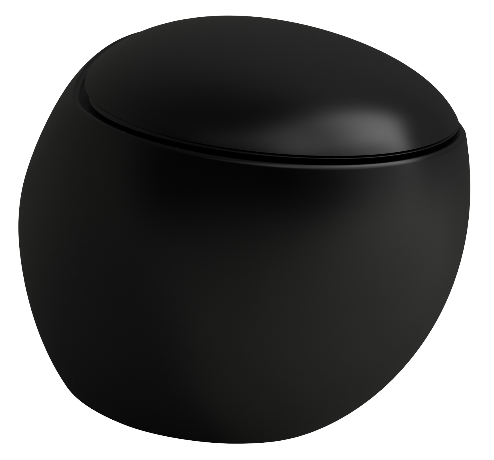 Laufen Il Bagno Alessi WC-Becken hängend Spülrandlos schwarz Matte H8209717160001
