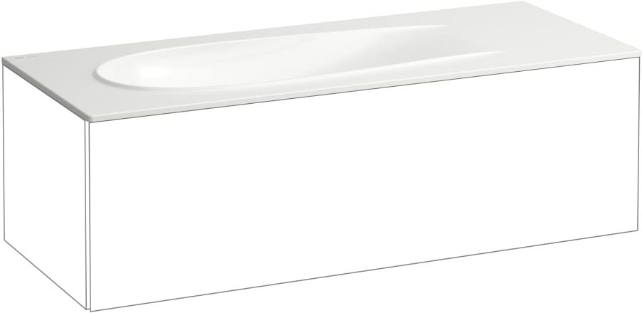 Laufen Il Bagno Alessi Waschbecken 120x50 cm rechteckig Möbel weiß H8179794001041