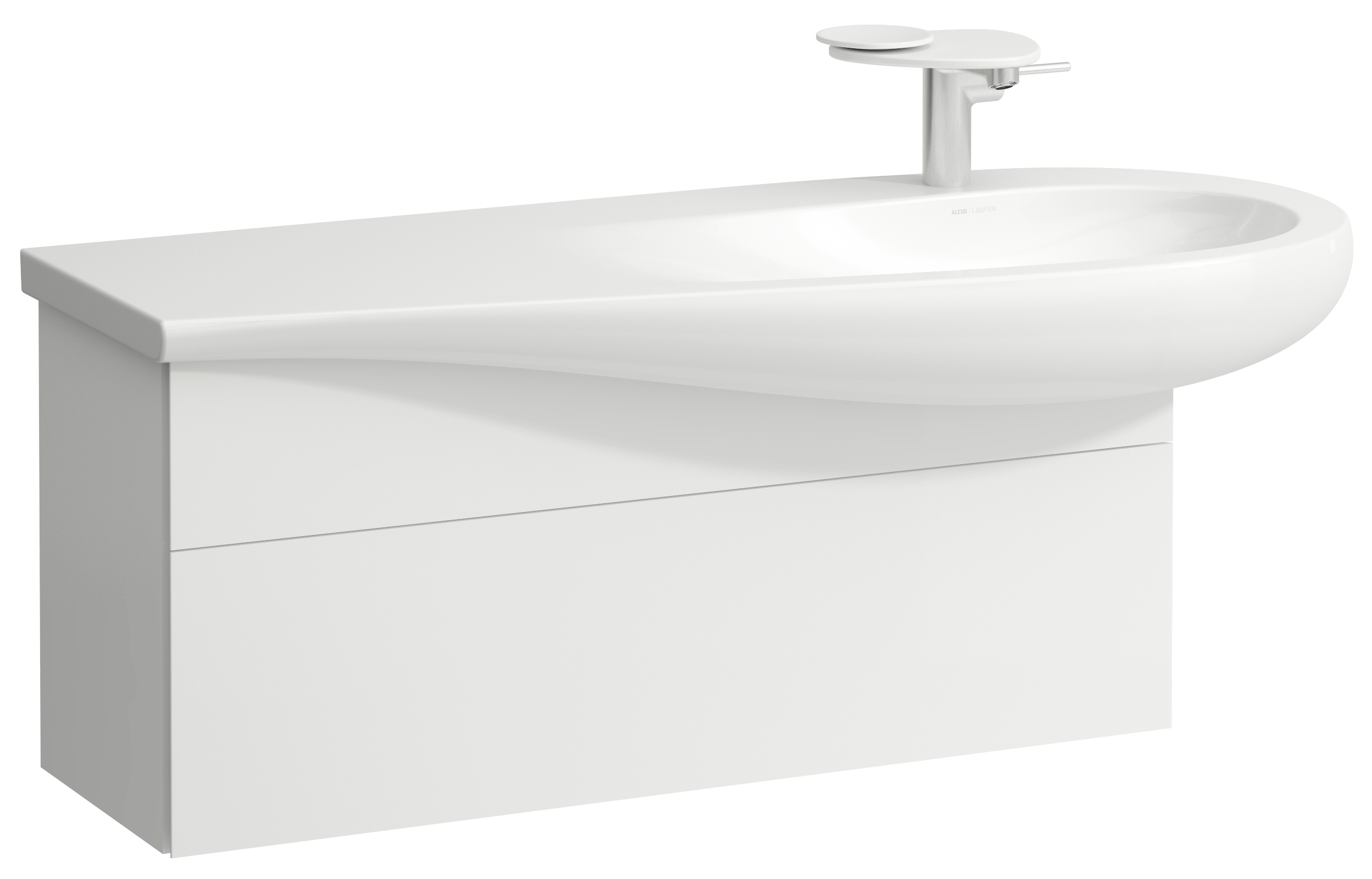 Laufen Il Bagno Alessi Unterschrank 99.5x32x34 cm Unterschrank hängend weiß H4304310972601