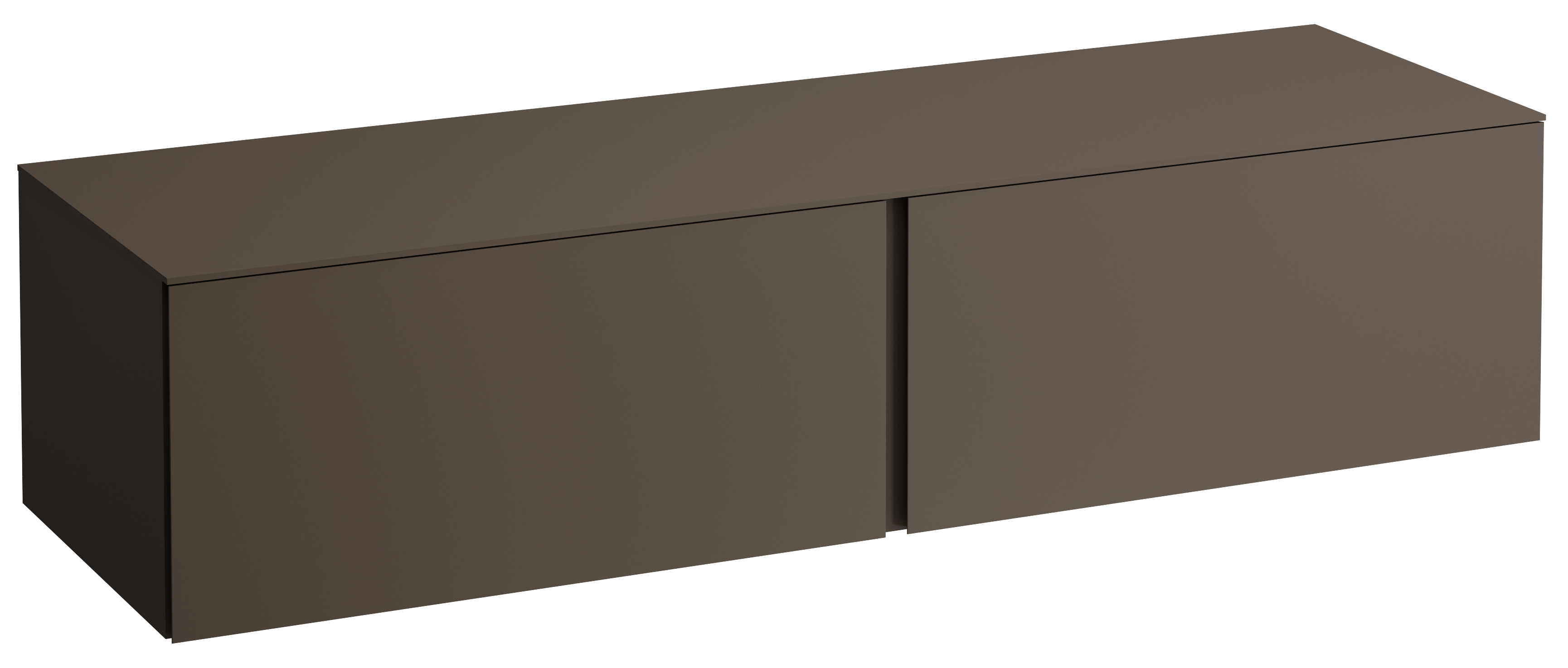 Laufen Il Bagno Alessi Schrank mit Arbeitsplatte 160x50x37 cm Unterschrank hängend kastanie H4303300974291