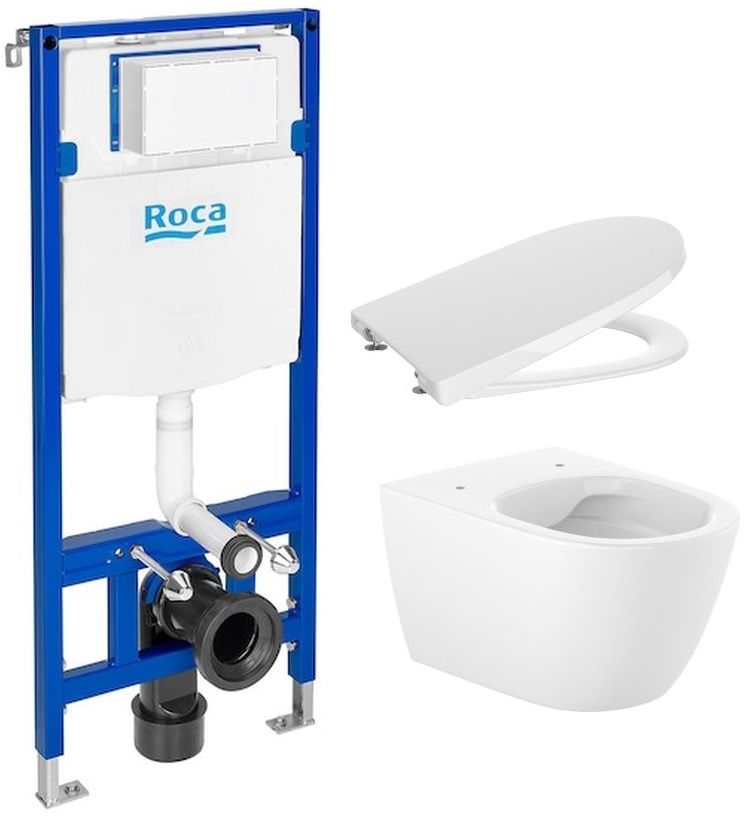 Satz toilettenschüssel Roca Ona A346687S00, unterputzrahmen Roca Duplo One A890070020, A801E12001