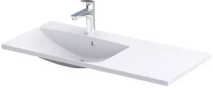 Oristo Amelia Waschbecken 100.2x46 cm rechteckig Möbel weiß UME-AM-100-92-L