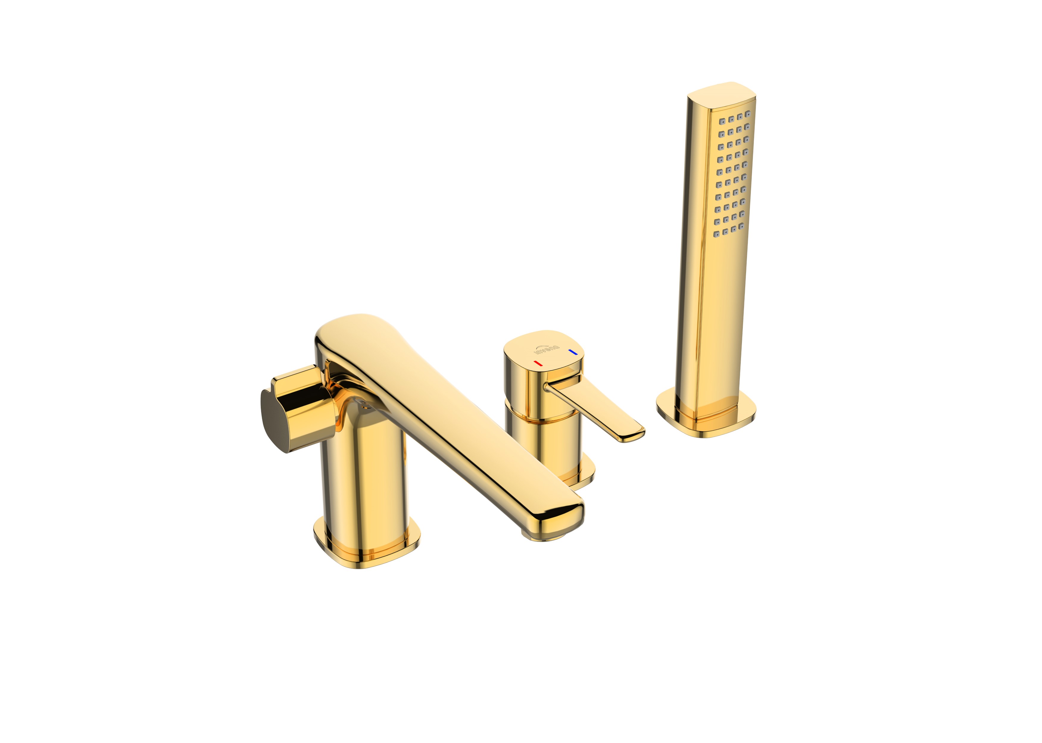 Invena Glamour badewannen- und duscharmatur awannenmontiert gold BW02S09