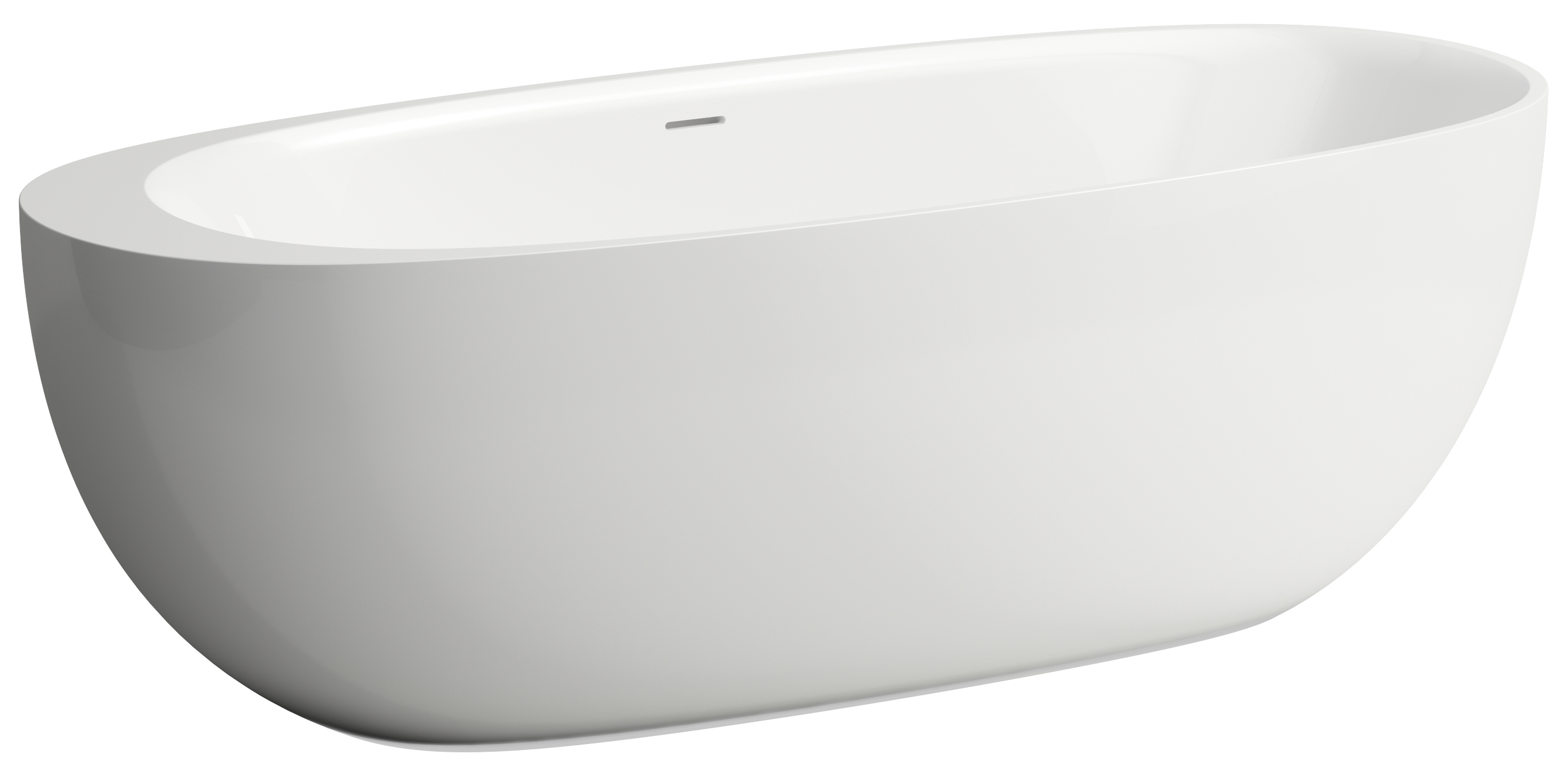 Laufen Il Bagno Alessi Freistehende Badewanne 185x80 cm oval weiß H2209720000001