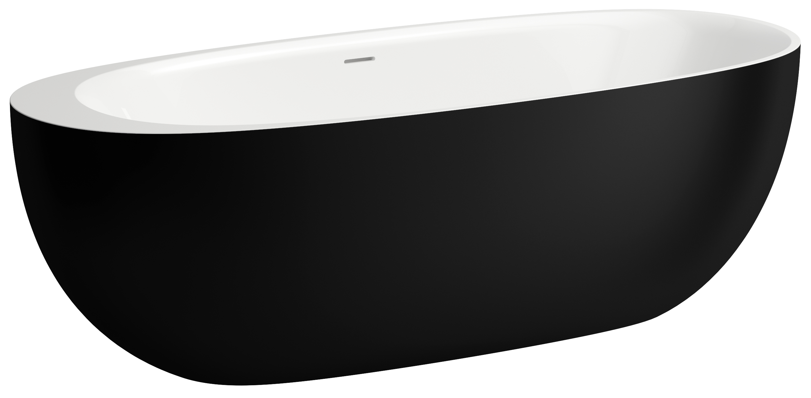 Laufen Il Bagno Alessi Freistehende Badewanne 185x80 cm oval zweifarbig H2209720650001