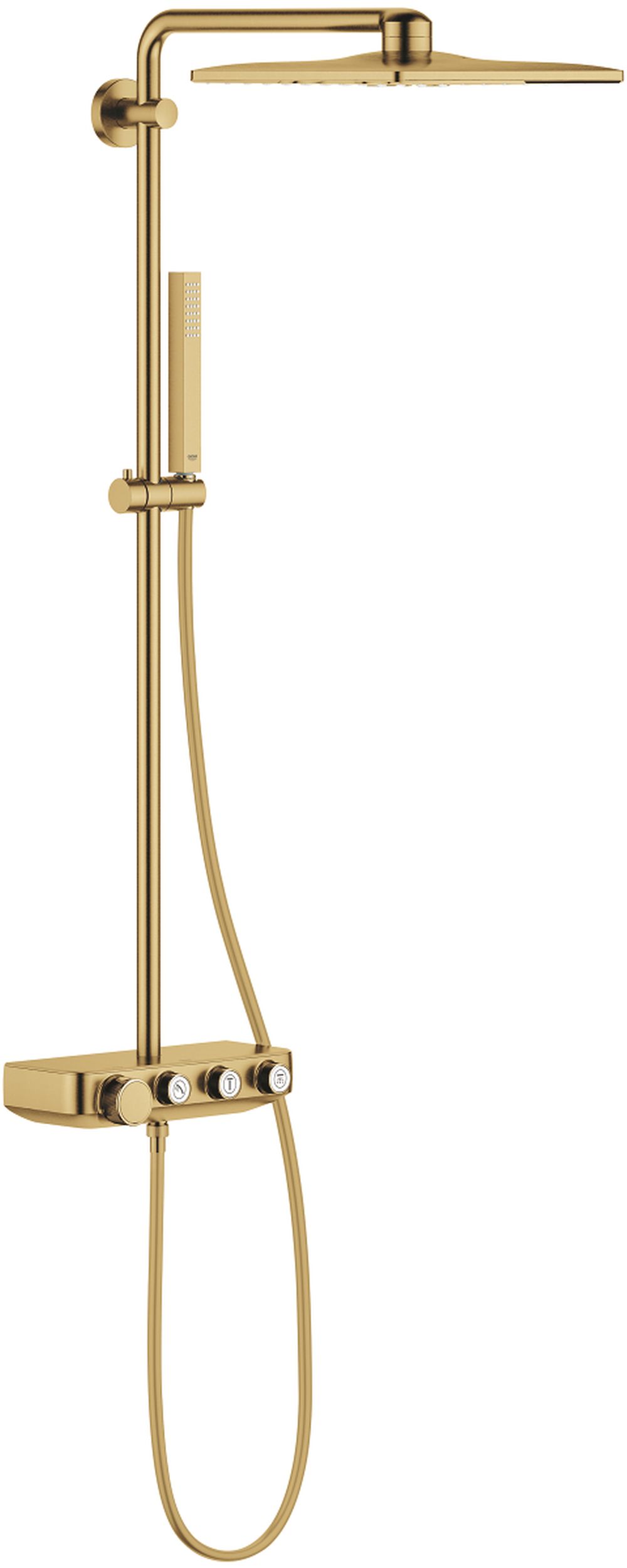 Grohe Euphoria Duschset Wandmontage mit Thermostat mit Regenbrause Brushed Cool Sunrise 26508GN0