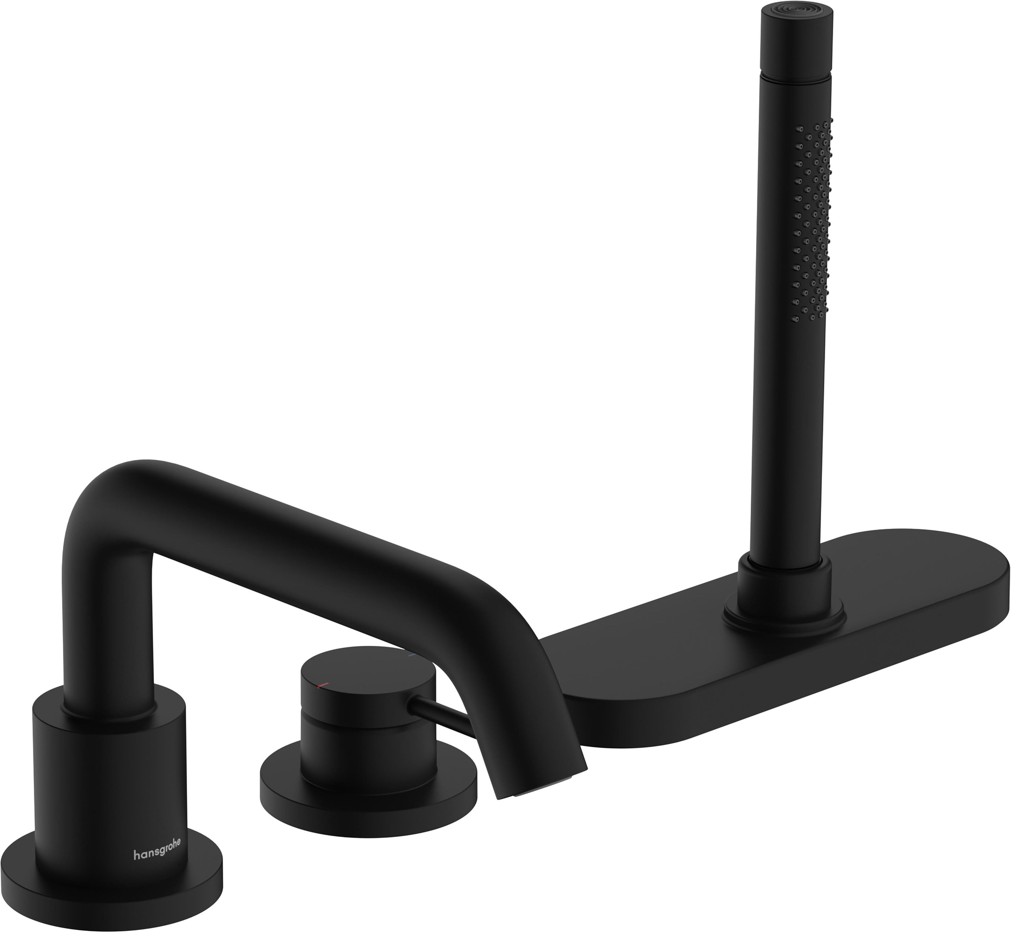 Hansgrohe Tecturis S Badewannen- und Duscharmatur awannenmontiert schwarz 73447670