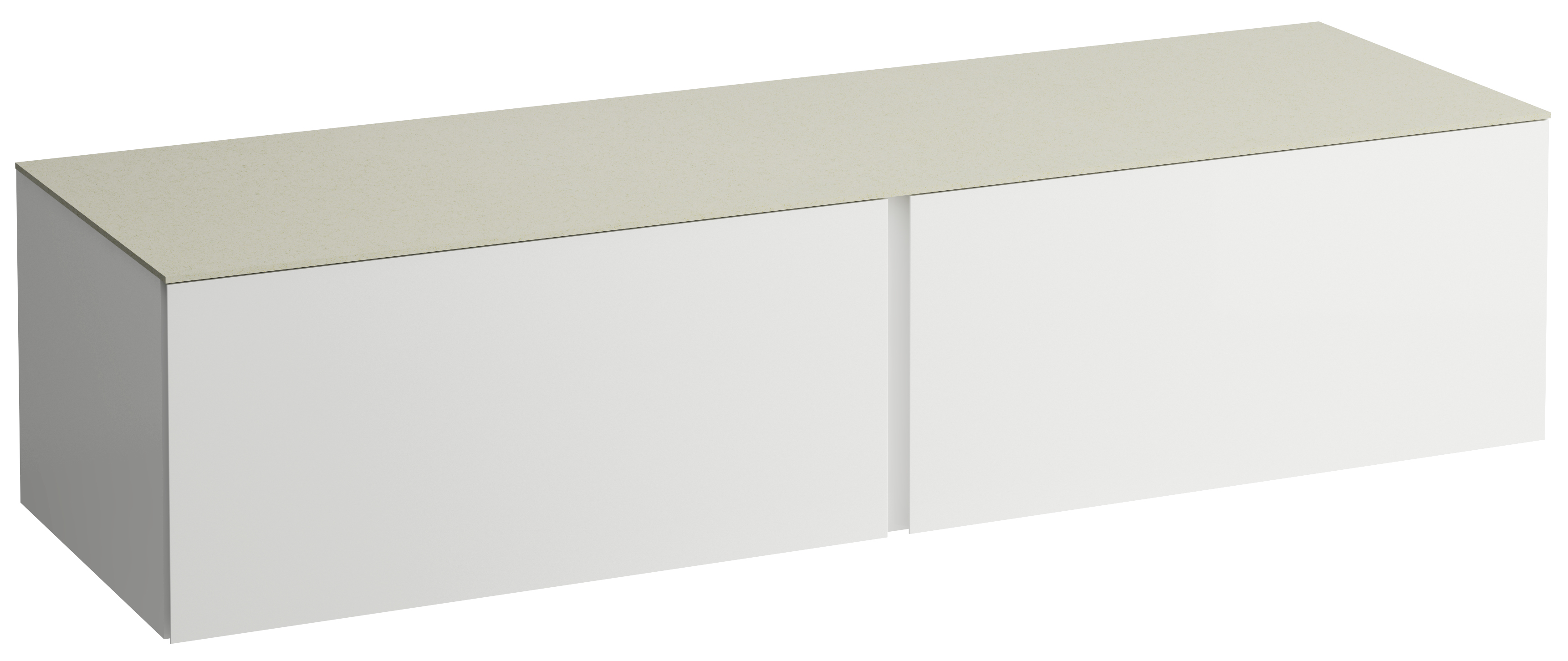 Laufen Il Bagno Alessi Schrank mit Arbeitsplatte 160x50x37 cm Unterschrank hängend weiß H4313300972601