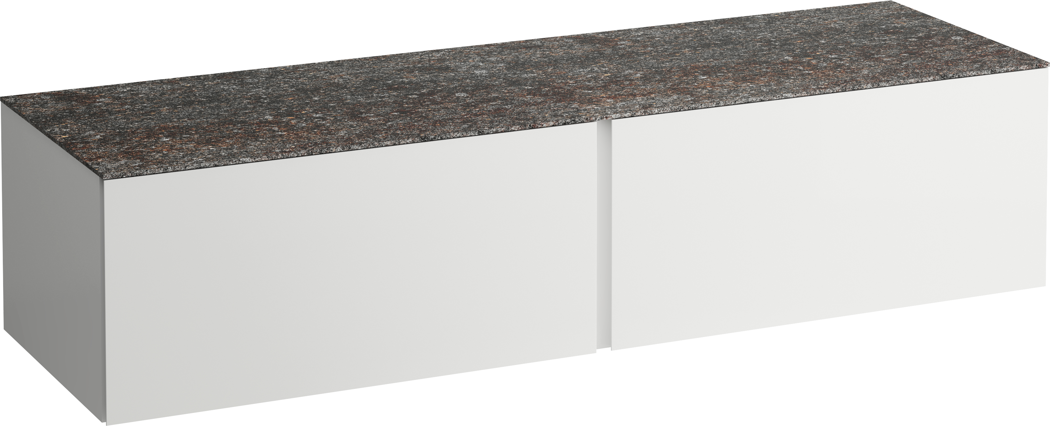 Laufen Il Bagno Alessi Schrank mit Arbeitsplatte 160x50x37 cm Unterschrank hängend weiß H4323300972601