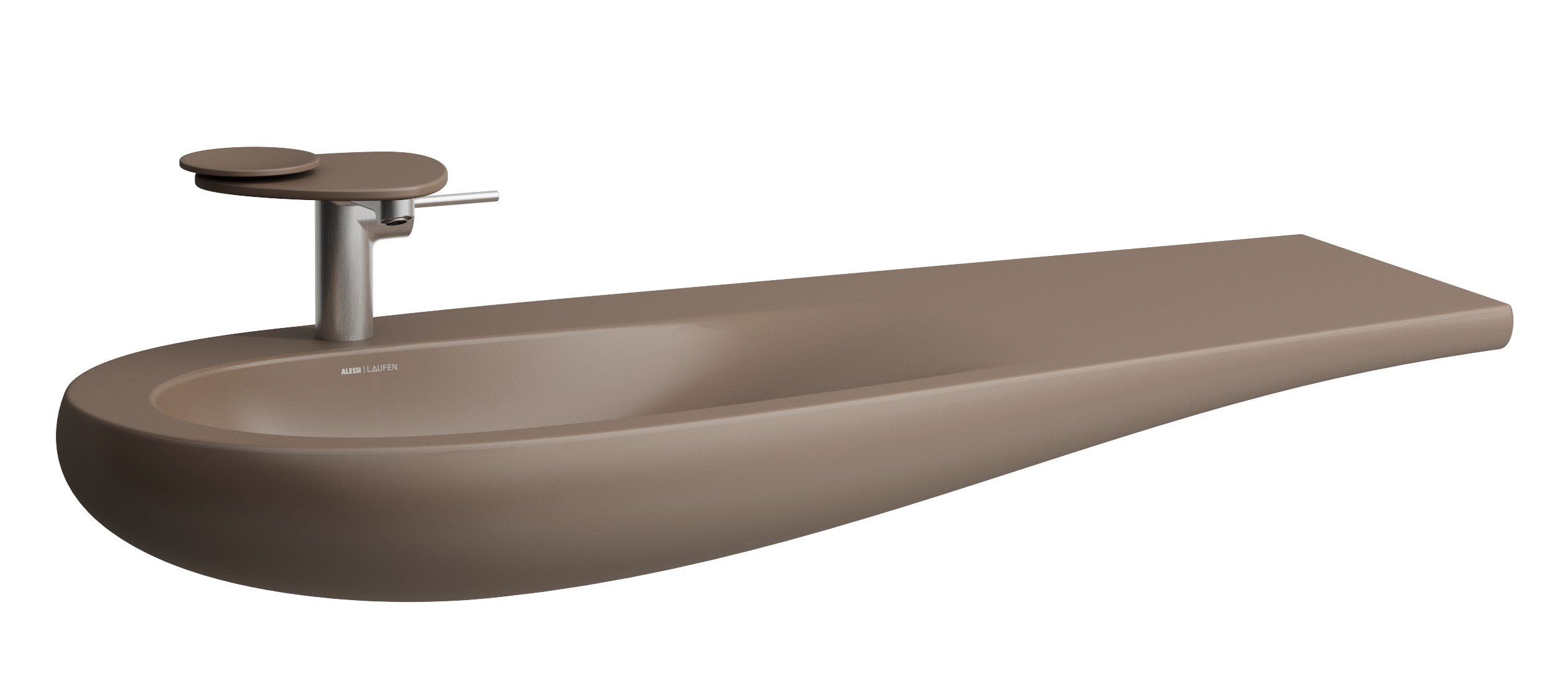 Laufen Il Bagno Alessi Waschbecken 120x50 cm Klassisch-Möbel braun/beige matte H8149731881091