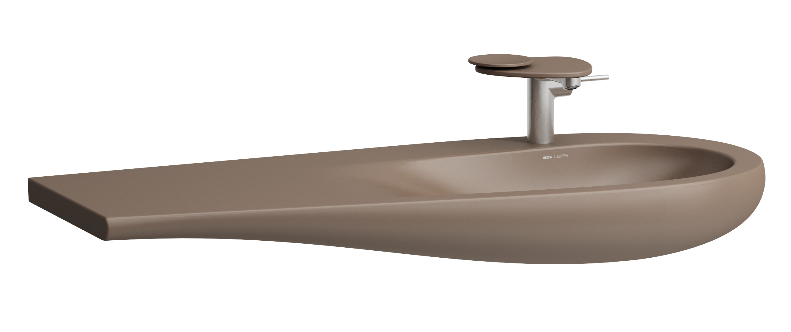 Laufen Il Bagno Alessi Waschbecken 120x50 cm Klassisch braun/beige matte H8149741881041