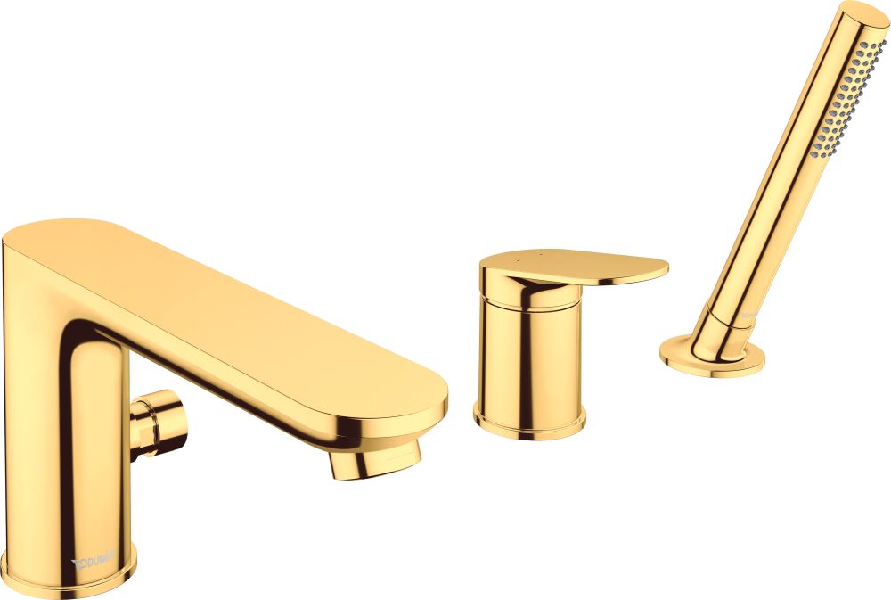 Duravit Wave Badewannen- und Duscharmatur awannenmontiert gold WA5260000034