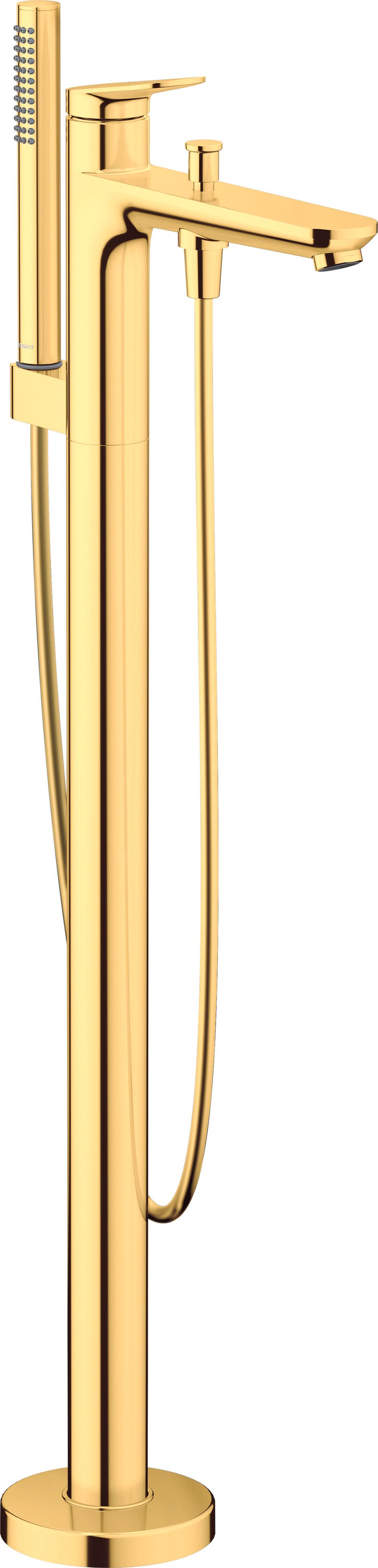 Duravit Wave Badewannen- und Duscharmatur freistehend gold WA5250000034