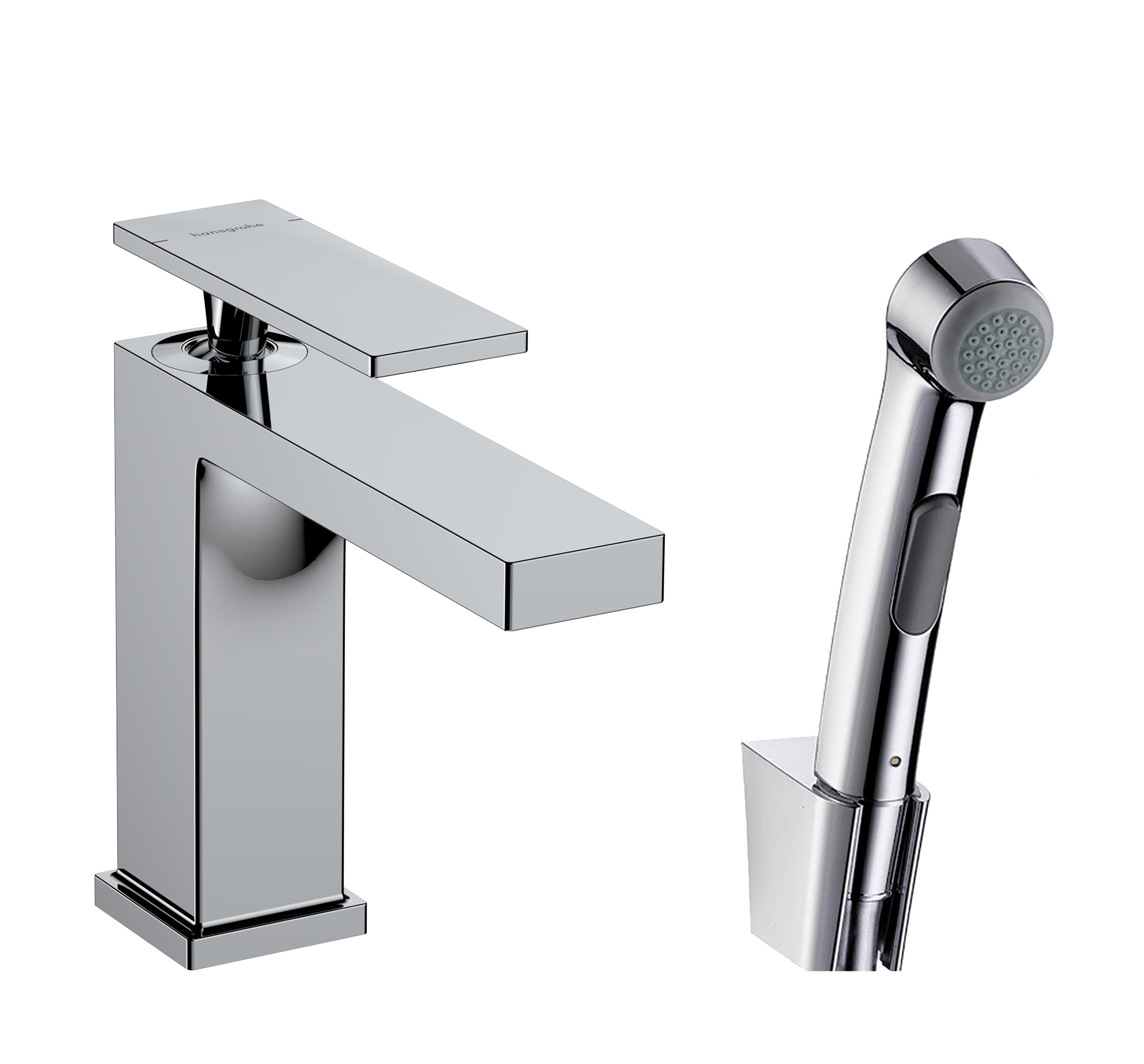 Hansgrohe Tecturis E Waschtischarmatur mit Bidet-Duschkopf Stehend chrom 73210000