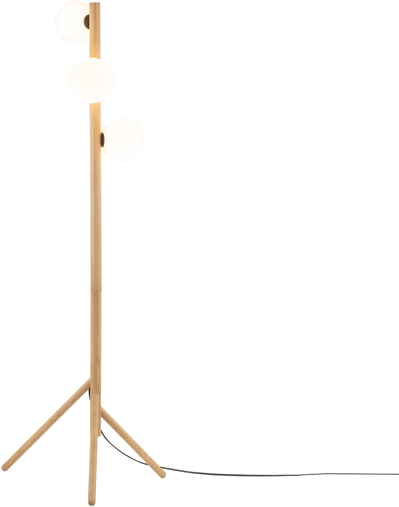 TK Lighting Estera Wood Stehlampe 3x6 W weiß 5809