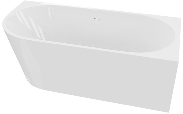 LaVita Caldera Wandmontierte Badewanne 160x75 cm rechteckig weiß 5900378333753